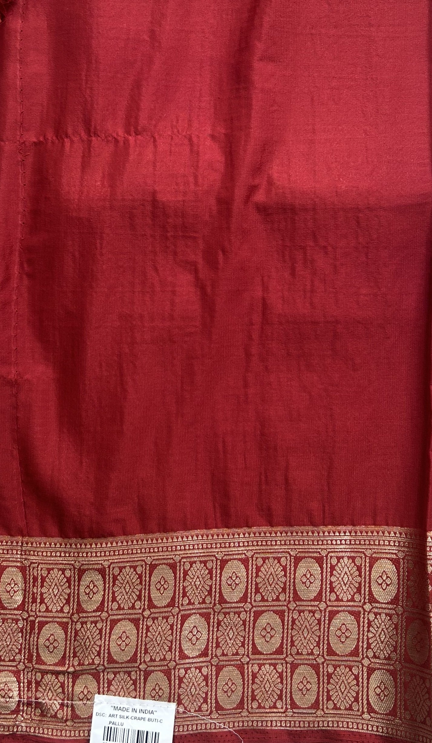 Pure Banarasi Crepe Silk Saree Grey Colored Complemented with a Zari border. - Sampradaya Designer Studio