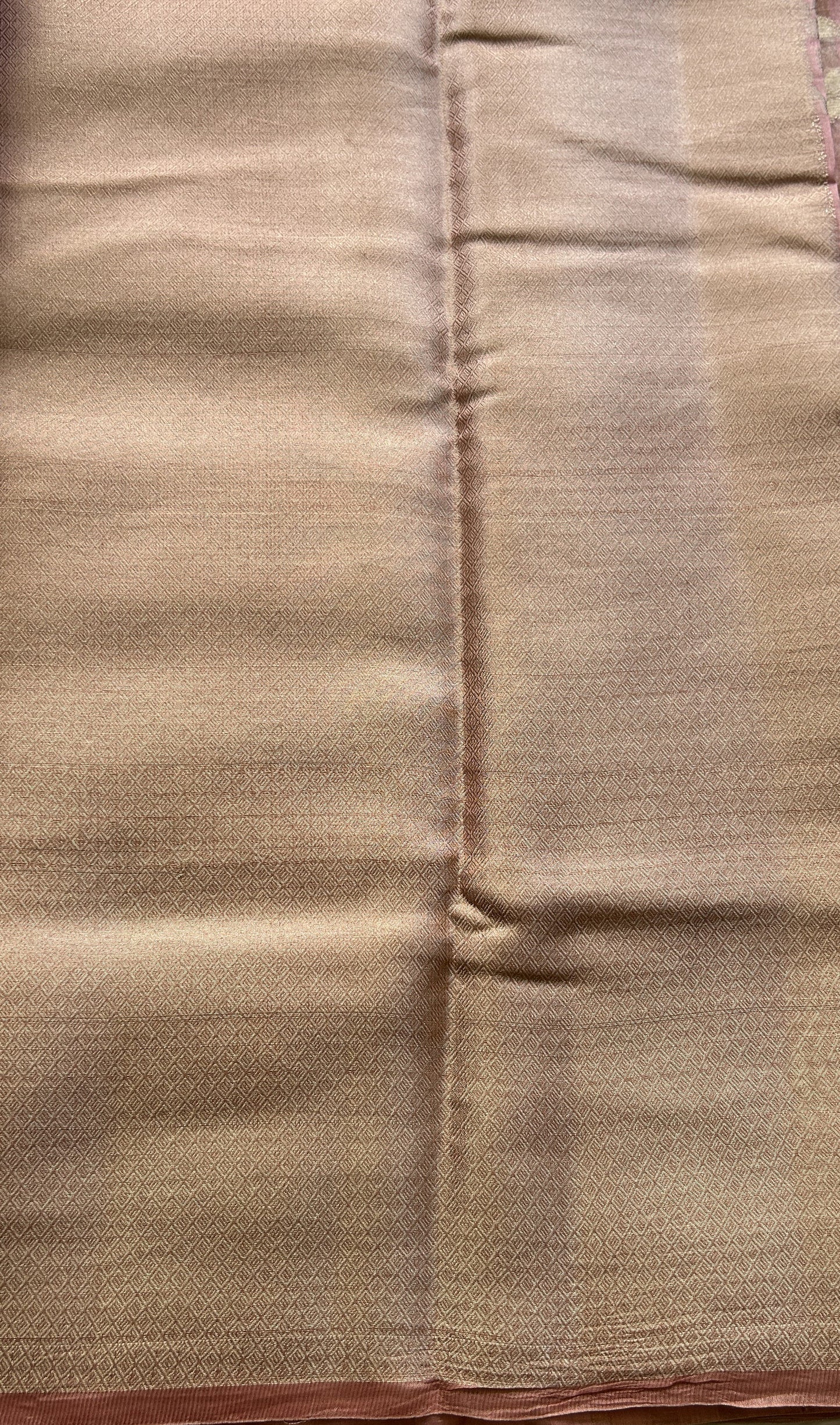 Maheshwari Chanderi Cotton Saree Light Pink Colored Elegantly Paired with a Zari Border. - Sampradaya Designer Studio