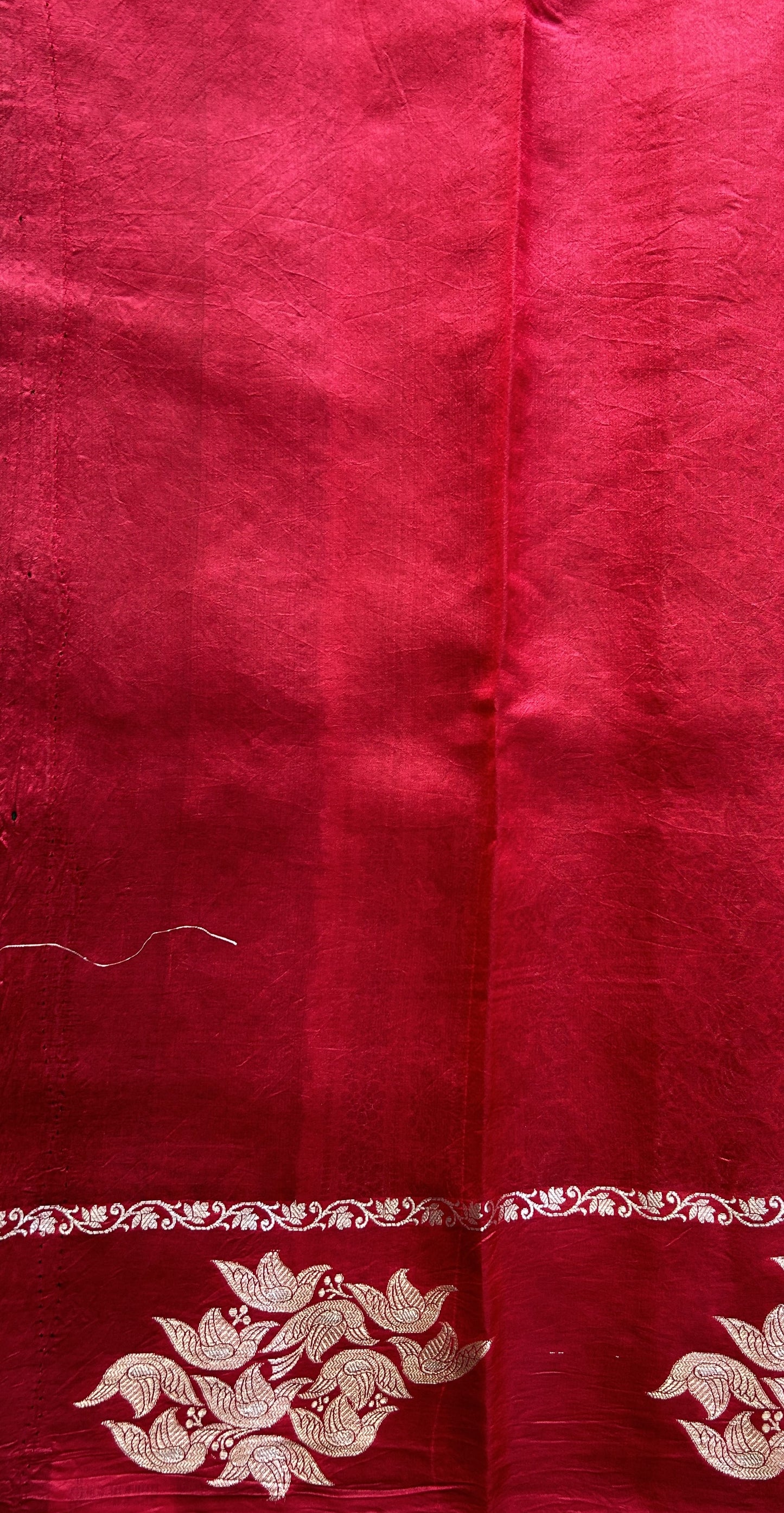 Dupion Silk Saree Green Colored Complemented with a Buti Border. - Sampradaya Designer Studio