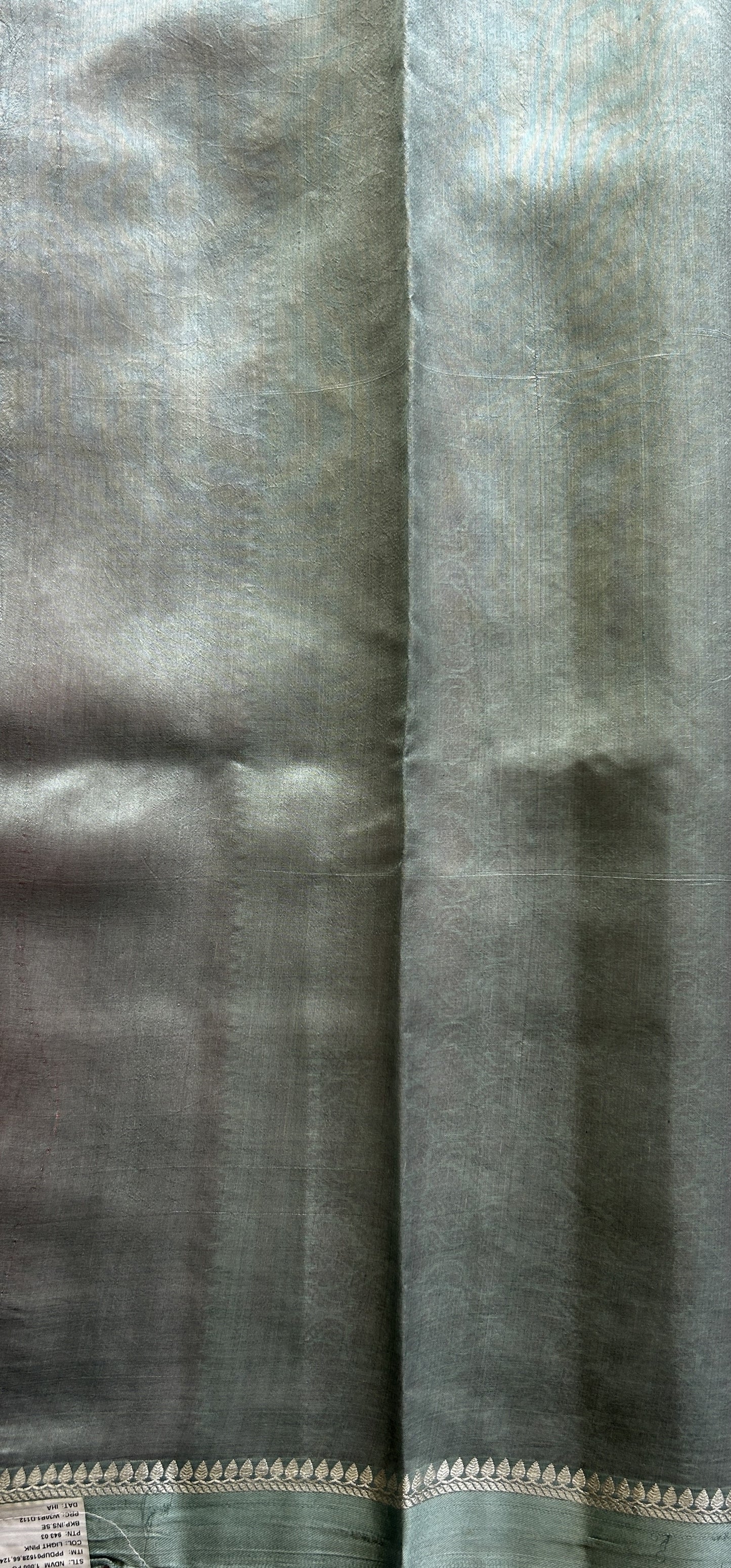 Dupion Silk Saree Light Pink Colored Complemented with a Plain Border. - Sampradaya Designer Studio