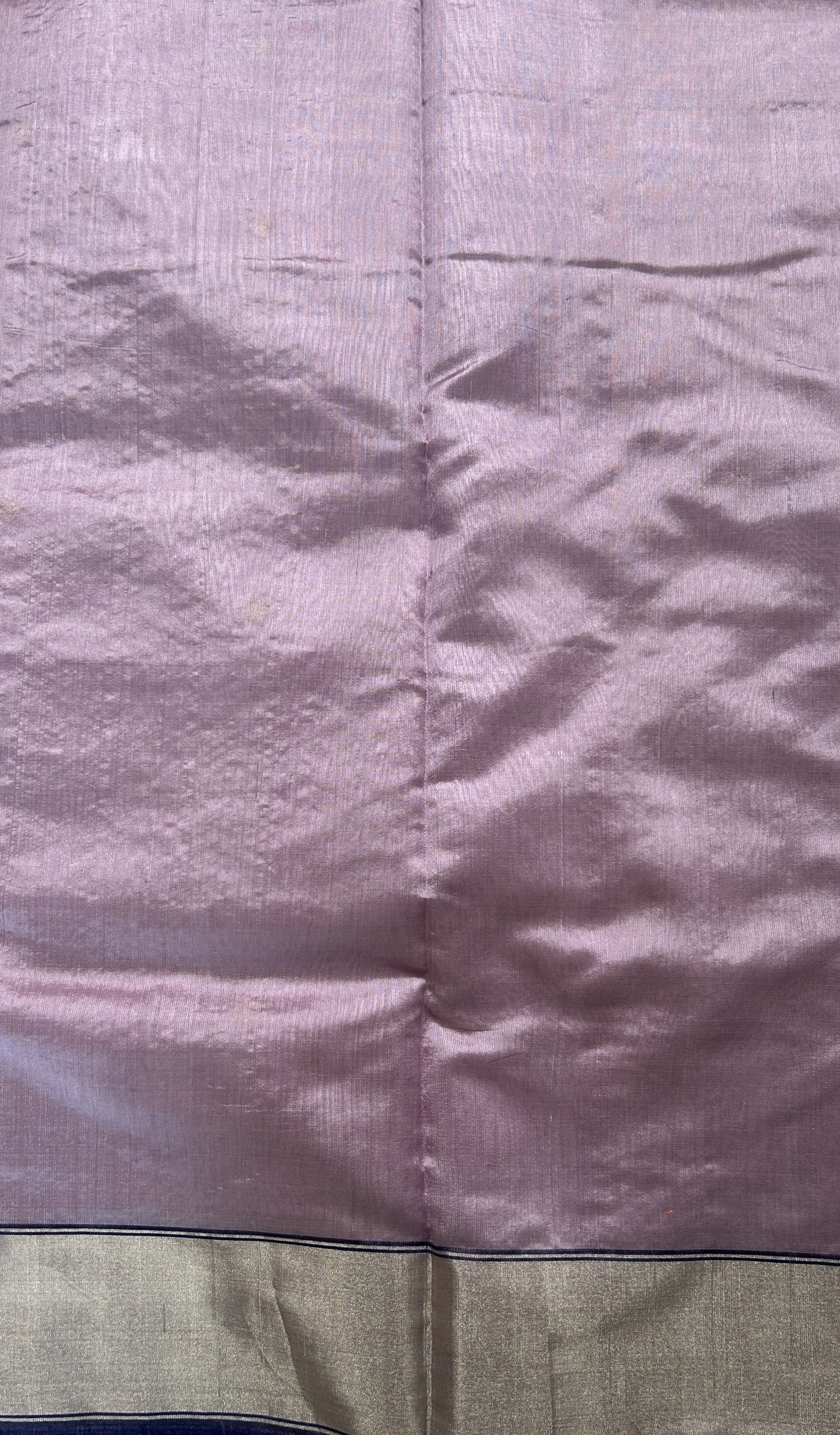 Chanderi Pattu Saree Pastel Purple colored saree complemented with a Silver Zari border - Sampradaya Designer Studio