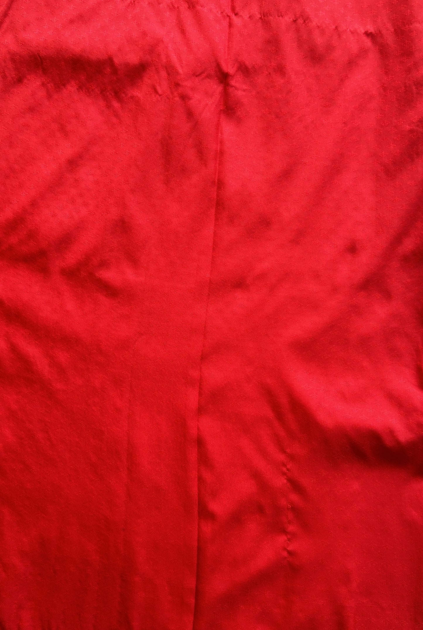 Banarasi Semi Katan Saree Red Colored Complemented with a Zari Border. - Sampradaya Designer Studio