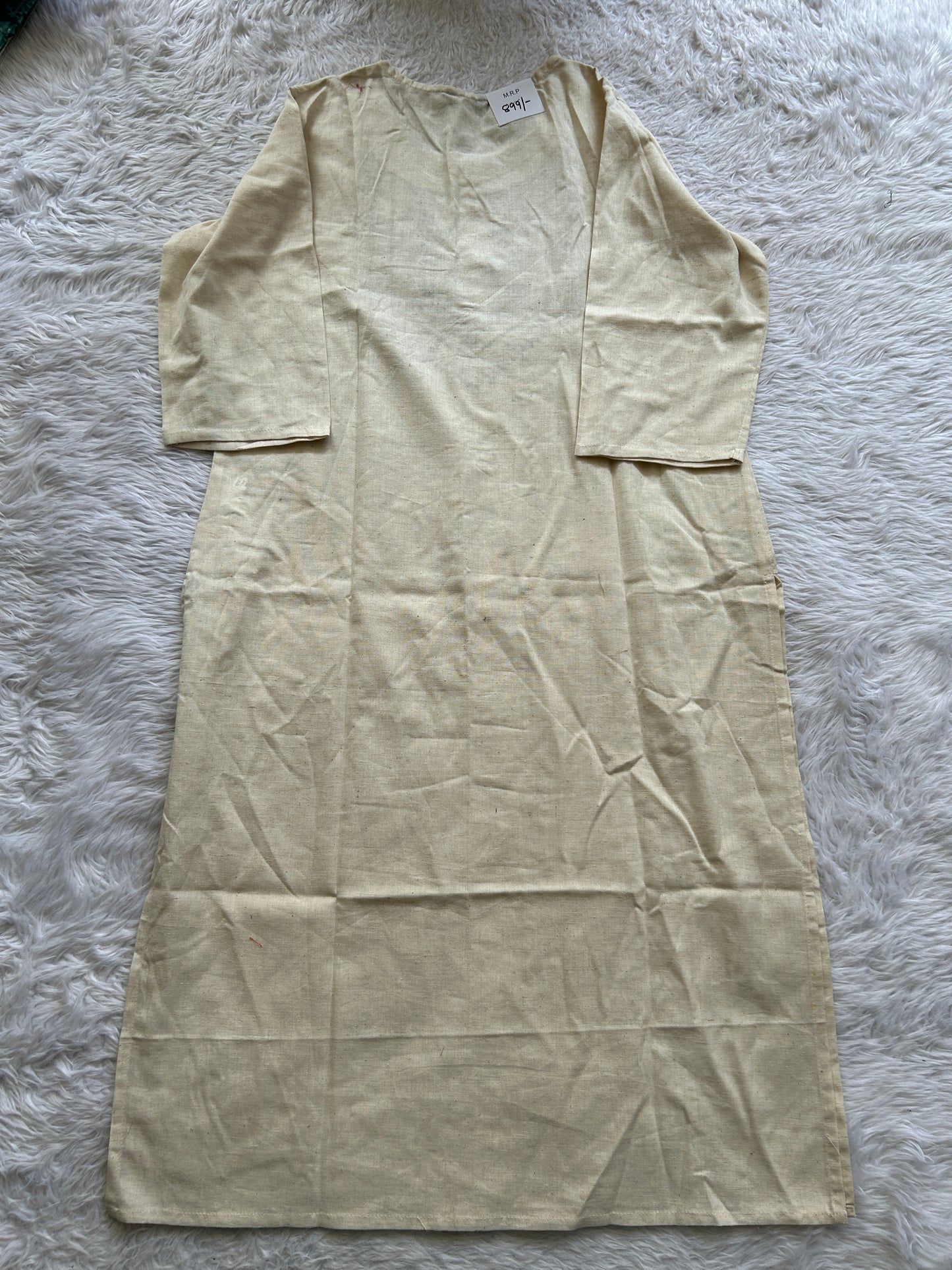 Jaipur Cotton Off White Colored With a Plain Kurti. - Sampradaya Designer Studio