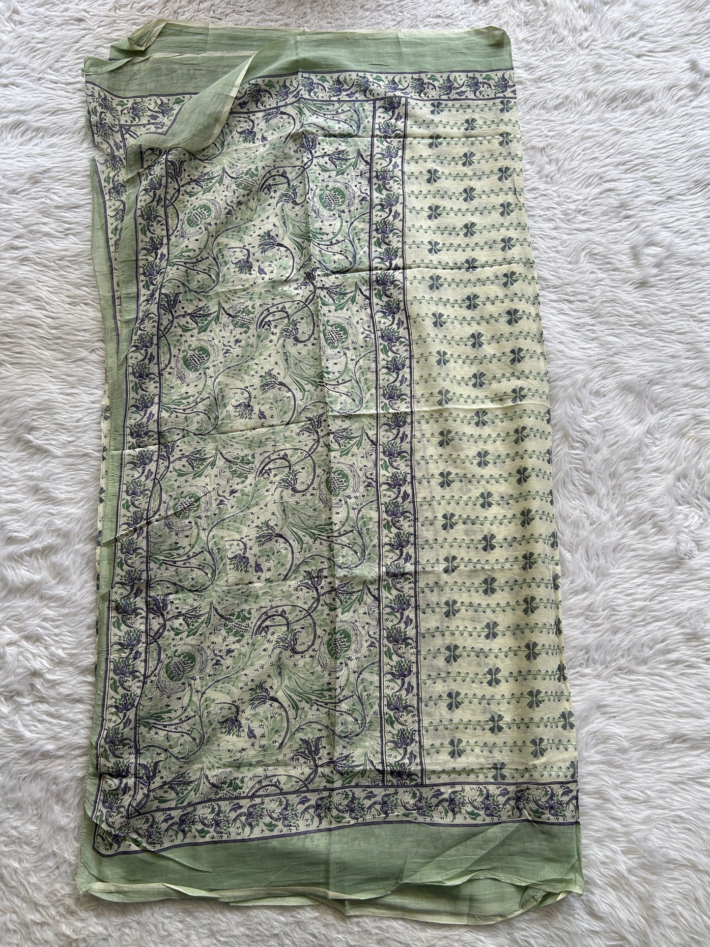 Jaipur Cotton Off White Colored With a Floral Kurti Set. - Sampradaya Designer Studio