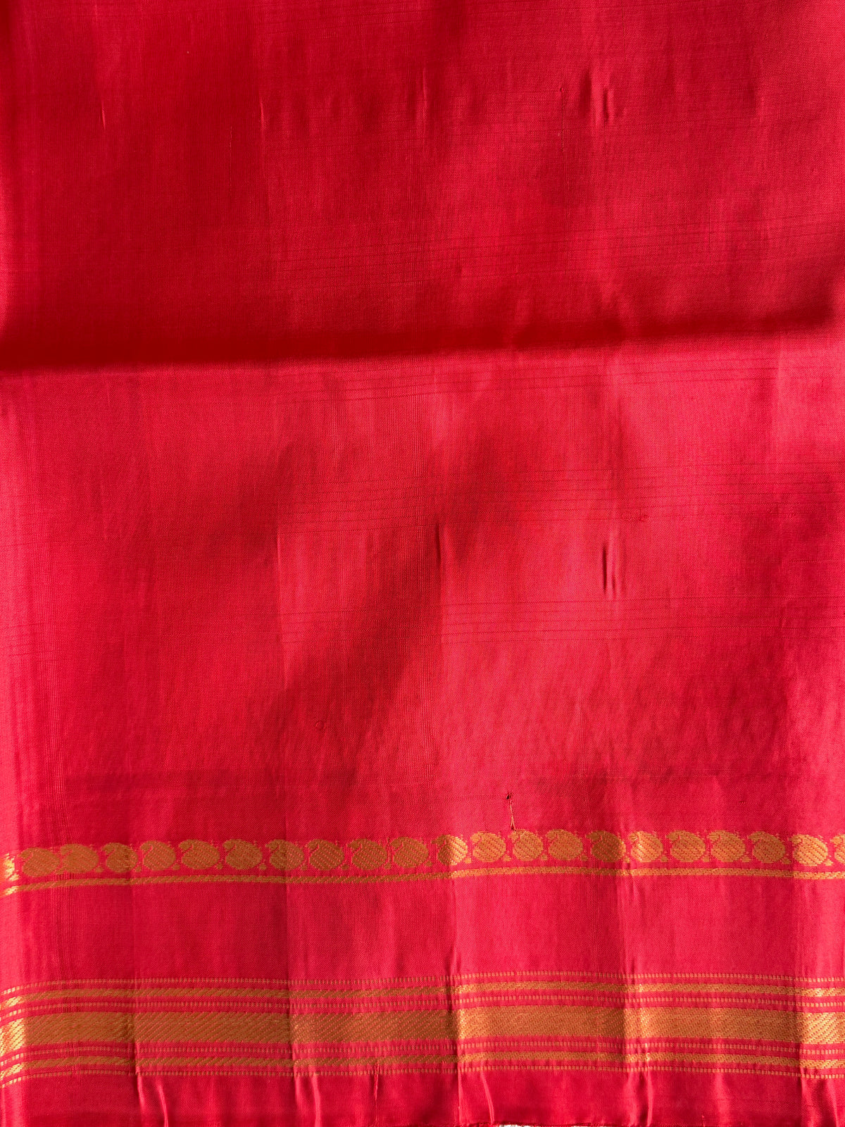 Gray Gadwal Silk Saree with Gold Zari Border — Pure Handloom | Silk Mark Certified