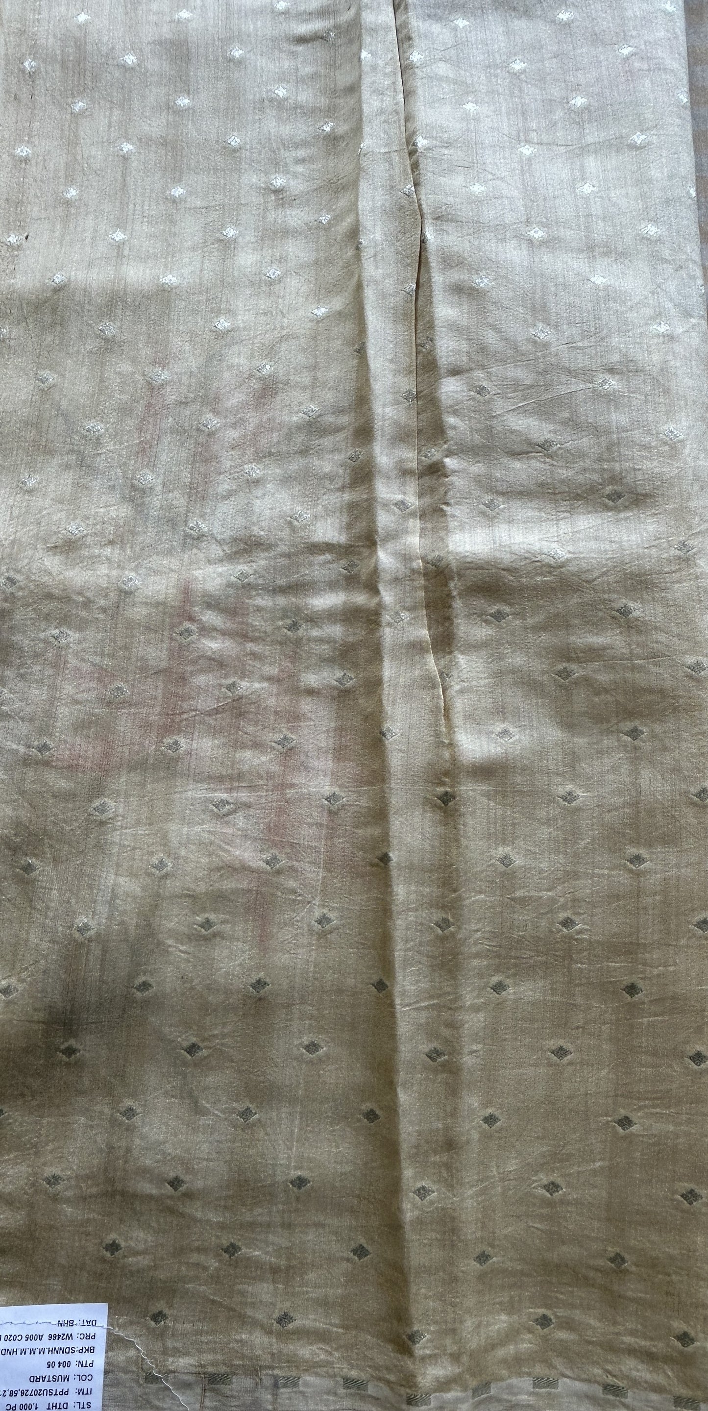 Chiniya Silk Kora Saree Beige Colored Exquisite with a Cutwork Border. - Sampradaya Designer Studio