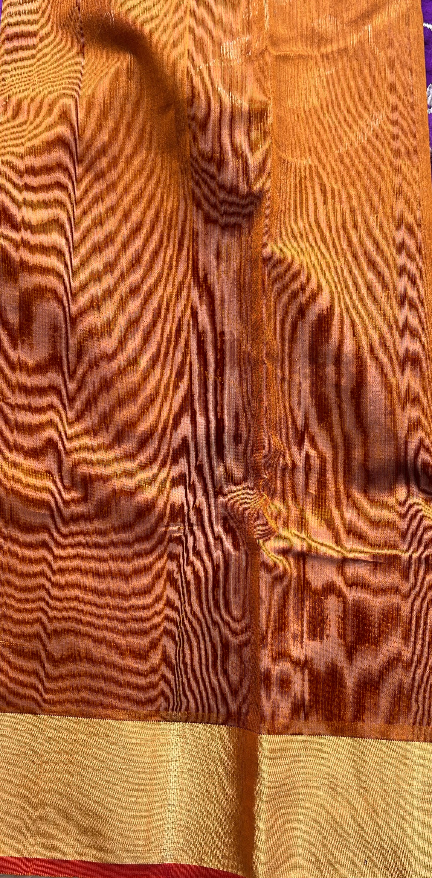 Chanderi Silk Allover Saree Purple color Elegantly Paired with a Zari border - Sampradaya Designer Studio