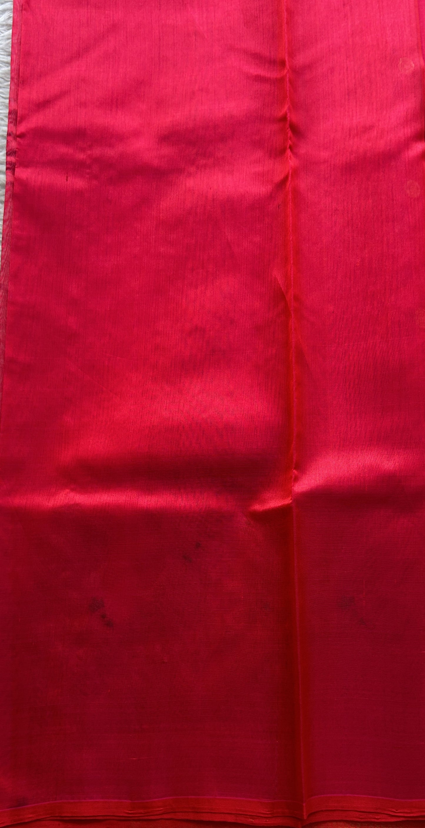 Chanderi Silk Saree Red color Elegantly Paired with a Minakari border - Sampradaya Designer Studio