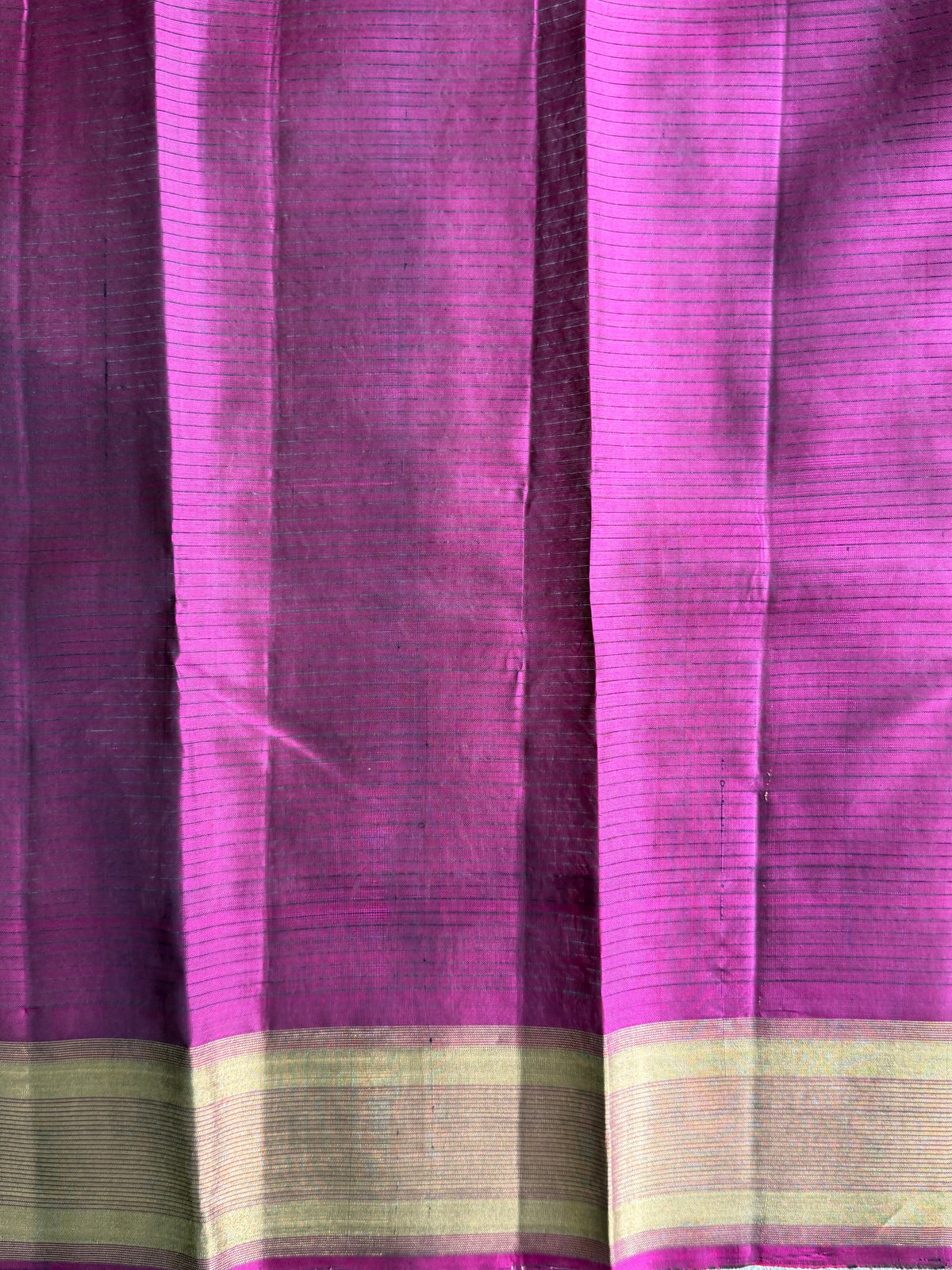 Pure Kanjivaram Silk Saree | Green With Gold Zari Border | Handloom | Silk Mark Certified