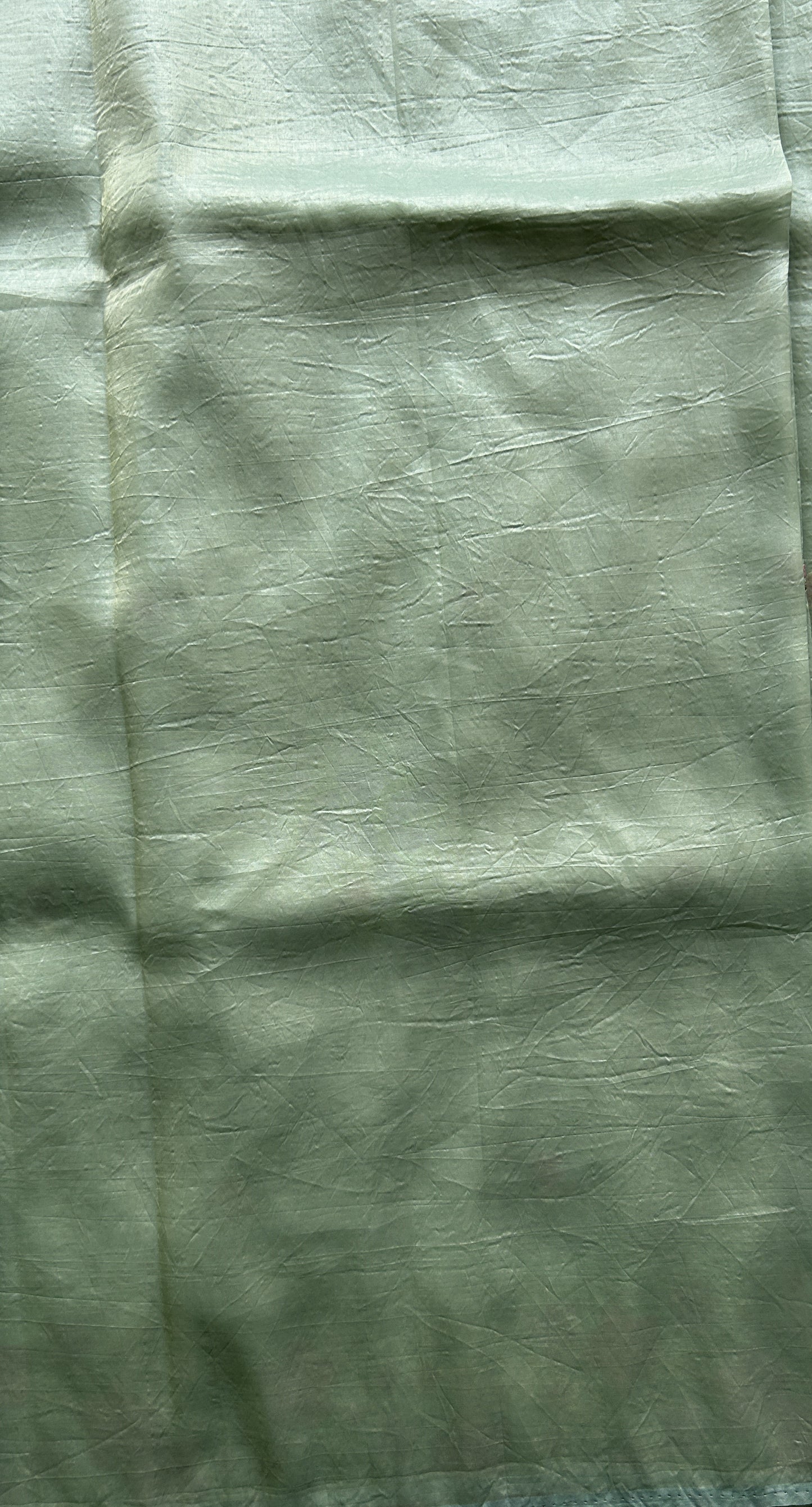 Inox Silk Saree Sea Blue Colored Complemented with a Embroidered Border. - Sampradaya Designer Studio