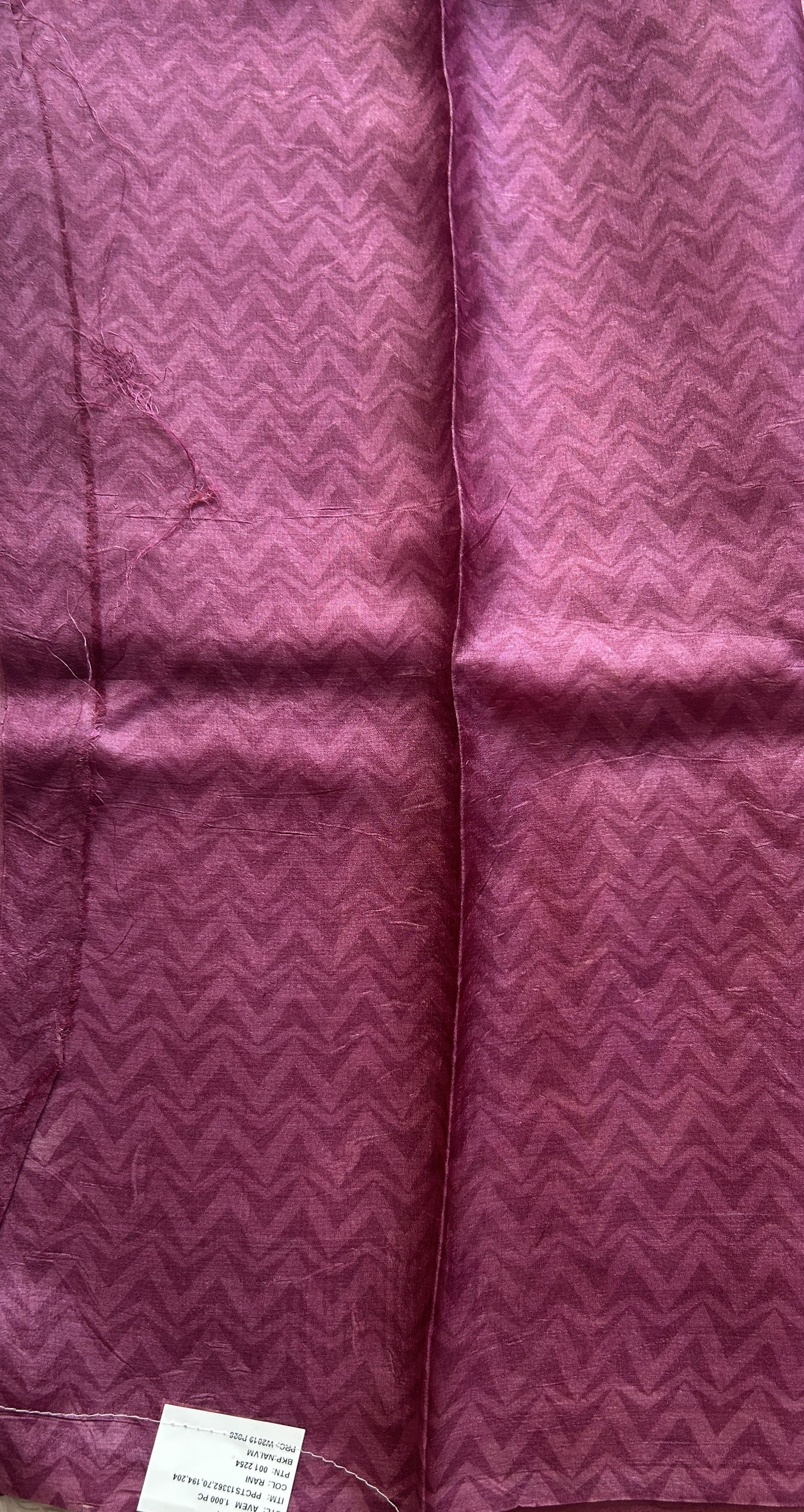 Pure Tussar Silk Saree Pink Color Complemented with a Borderless. - Sampradaya Designer Studio