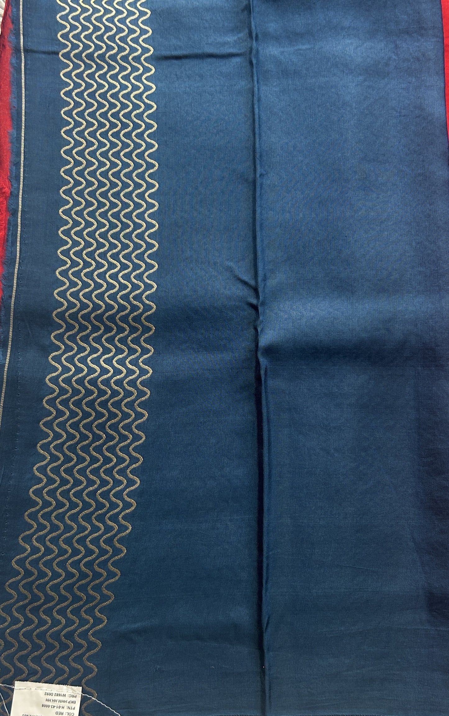Semi Georgette Saree Red Colored Paired with a Borderless. - Sampradaya Designer Studio