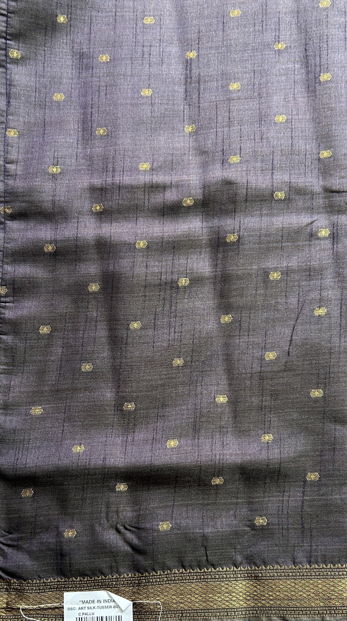 Semi Tussar Saree Magenta Purple Colored Complemented with a Zari Border. - Sampradaya Designer Studio