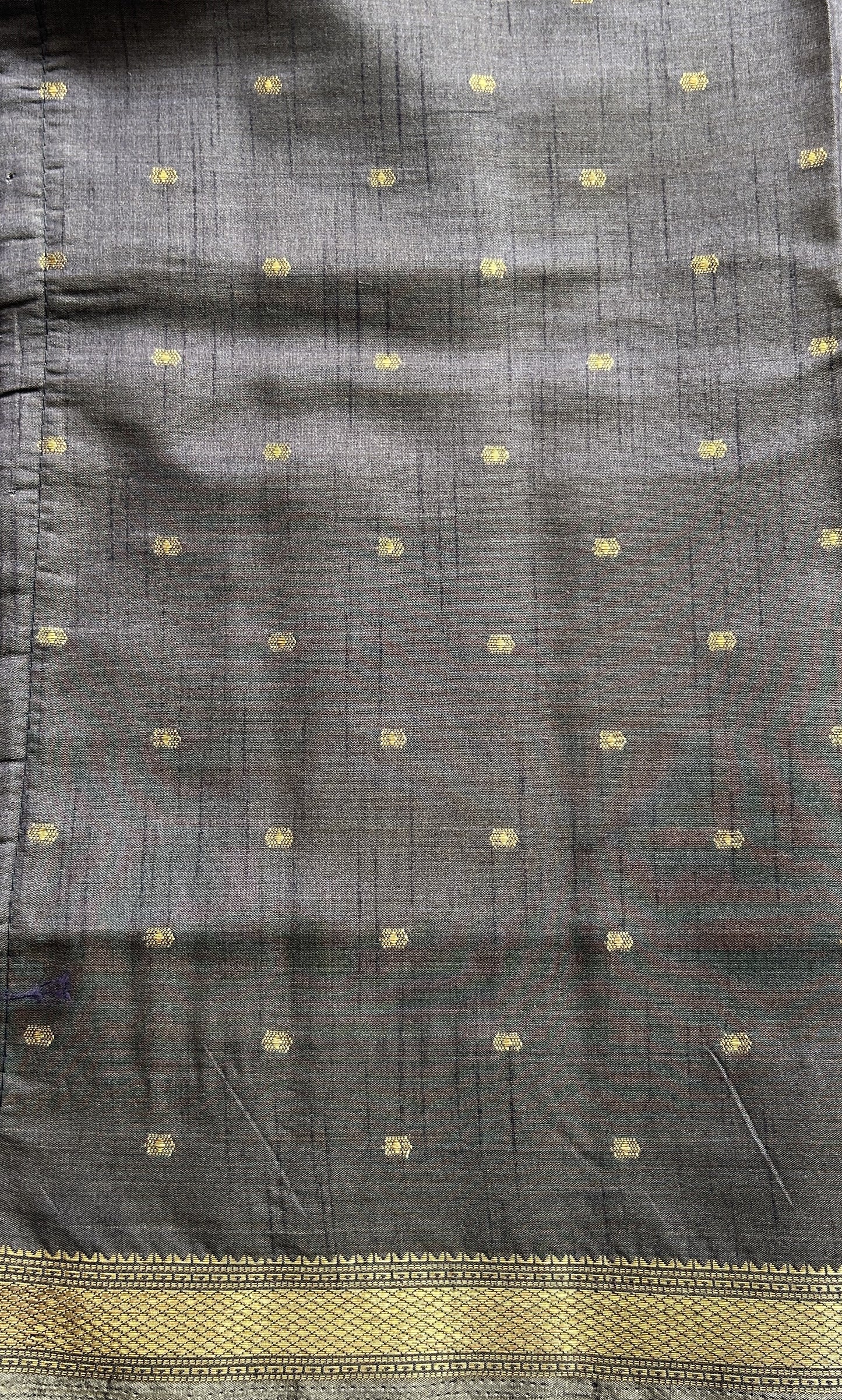 Semi Tussar Saree Brown Magenta Colored Complemented with a Zari Border. - Sampradaya Designer Studio