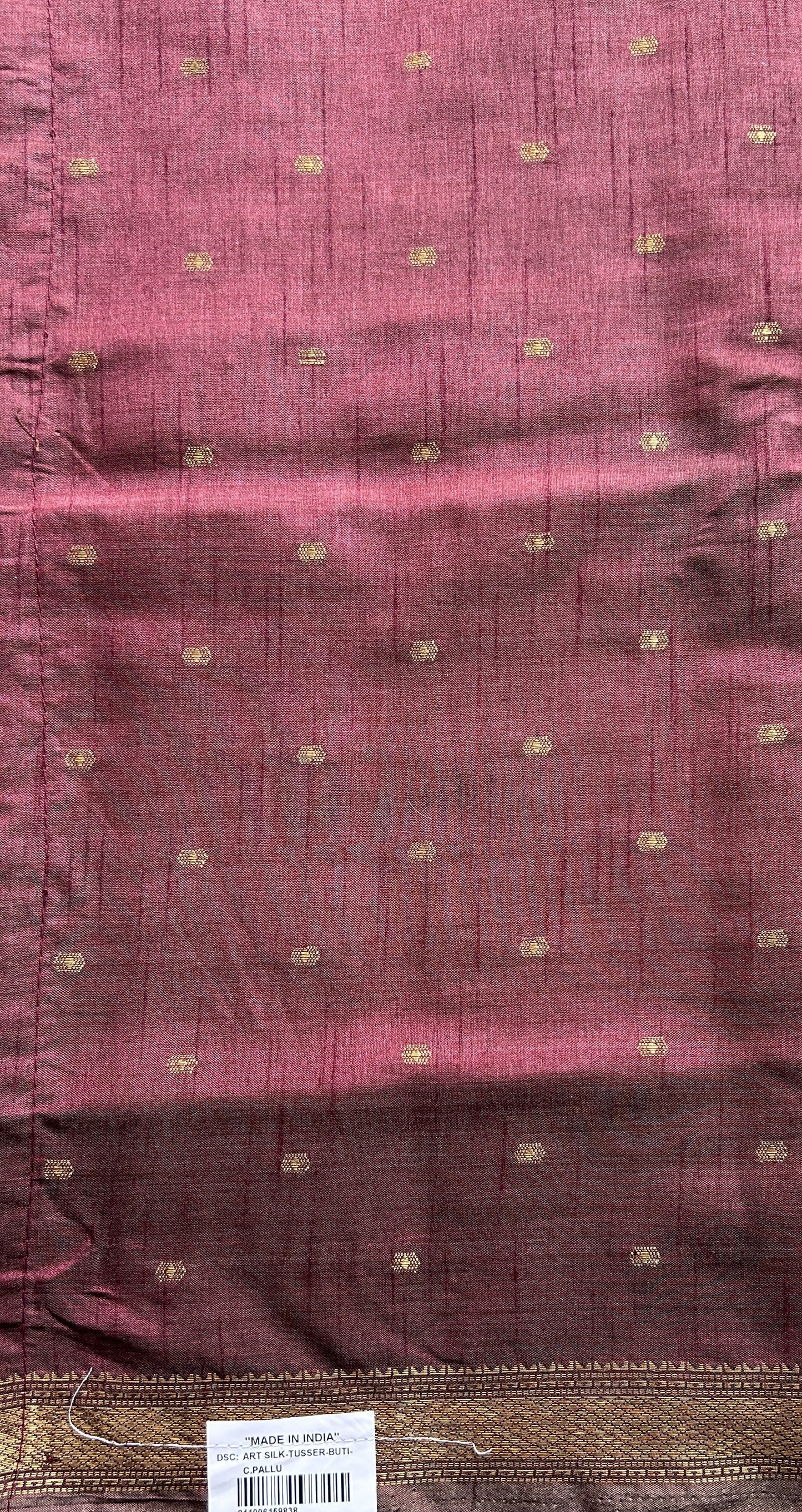 Semi Tussar Saree Light Olive Green Colored Complemented with a Zari Border. - Sampradaya Designer Studio