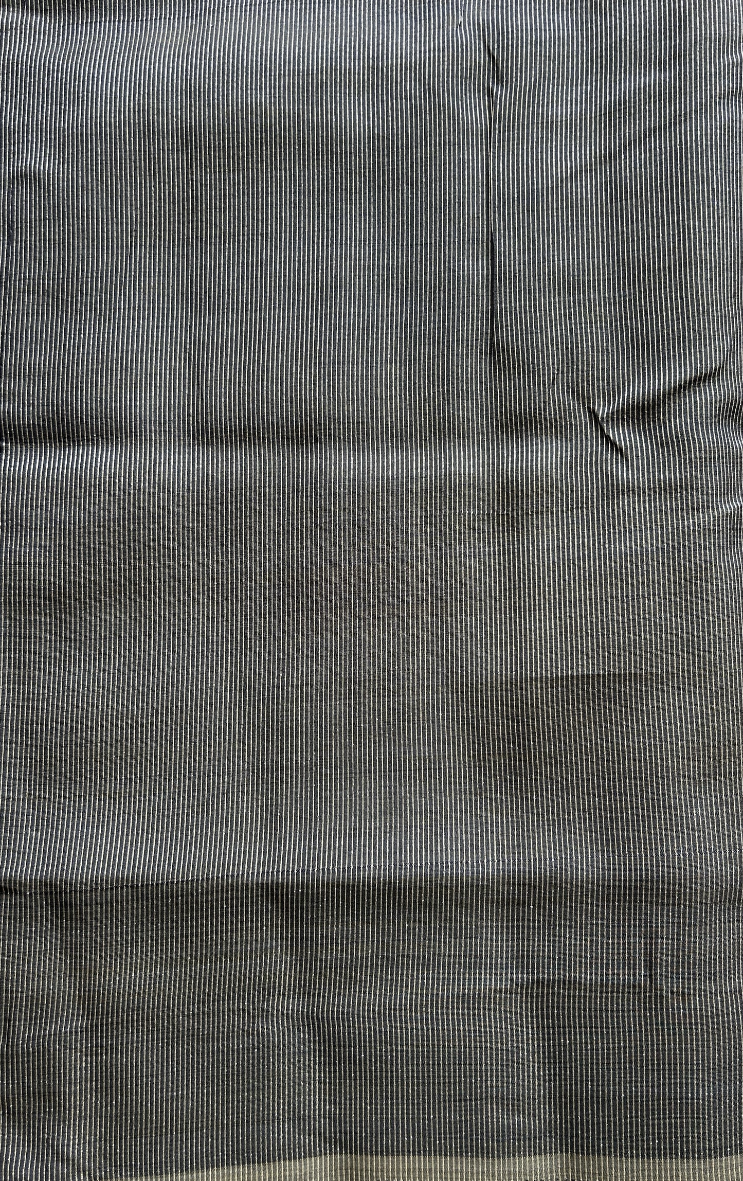 Semi Tussar Saree Magenta Colored Complemented with a Zari Border. - Sampradaya Designer Studio