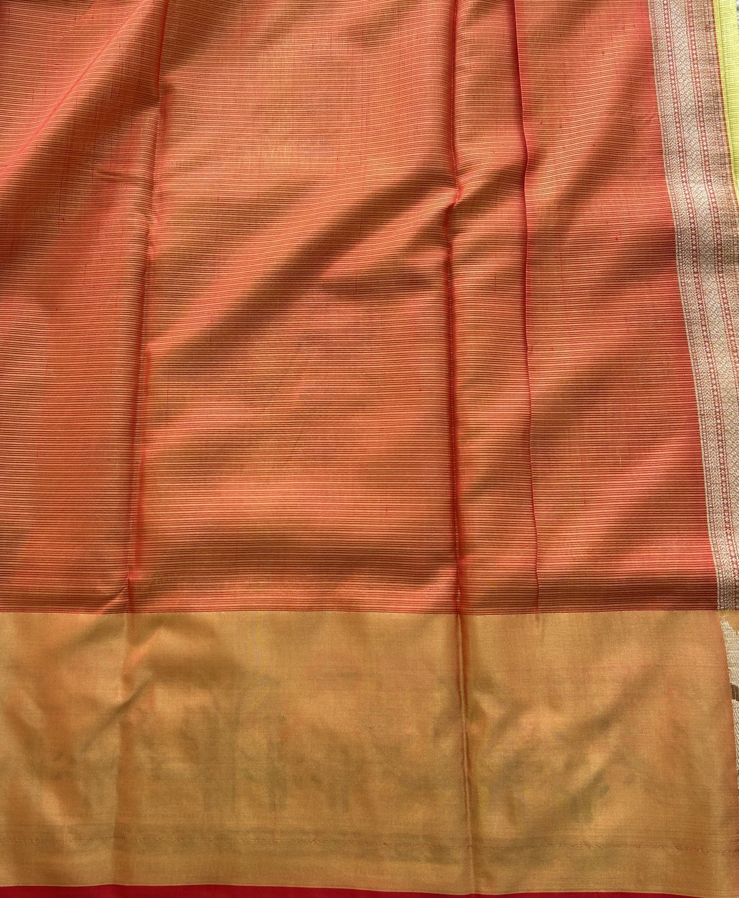 Tissue Kota Saree Yellow Colored Elegantly Paired with a Tissue Border