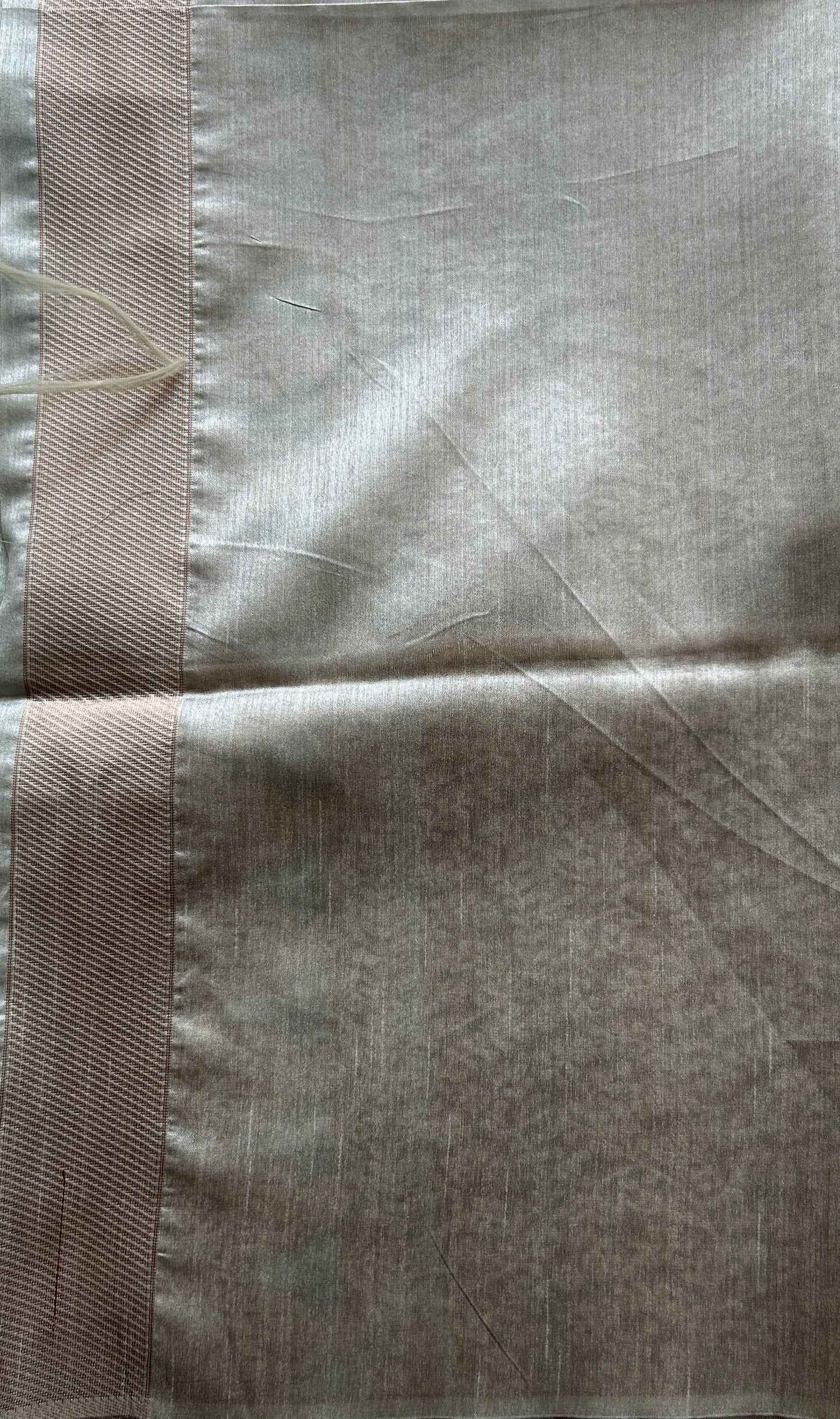 Semi Tussar Saree Sea Blue Colored complemented with a Borderless. - Sampradaya Designer Studio