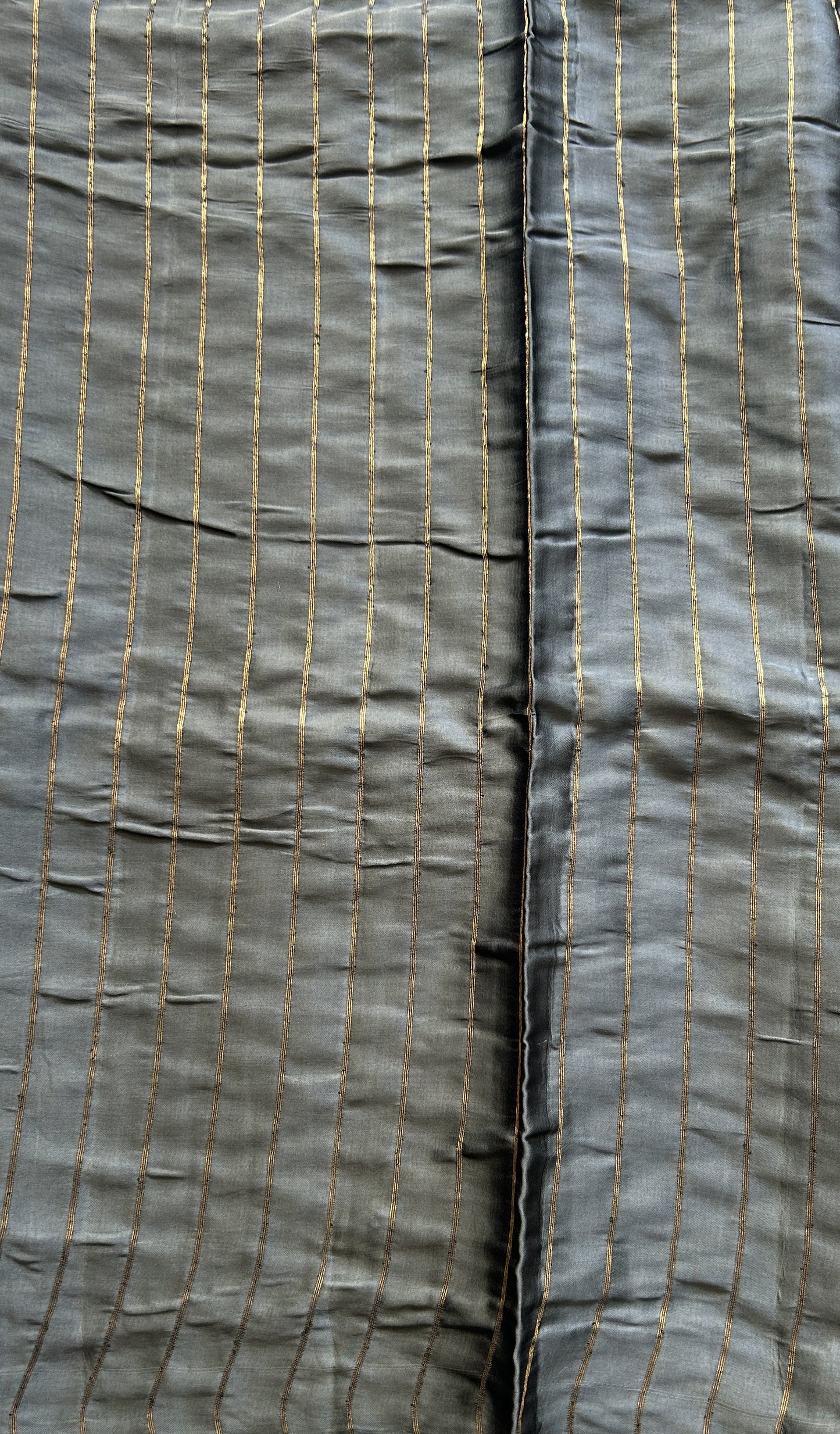 Satin Georgette Bandhani Saree Elephant Gray Colored Elegantly Paired with a Borderless. - Sampradaya Designer Studio