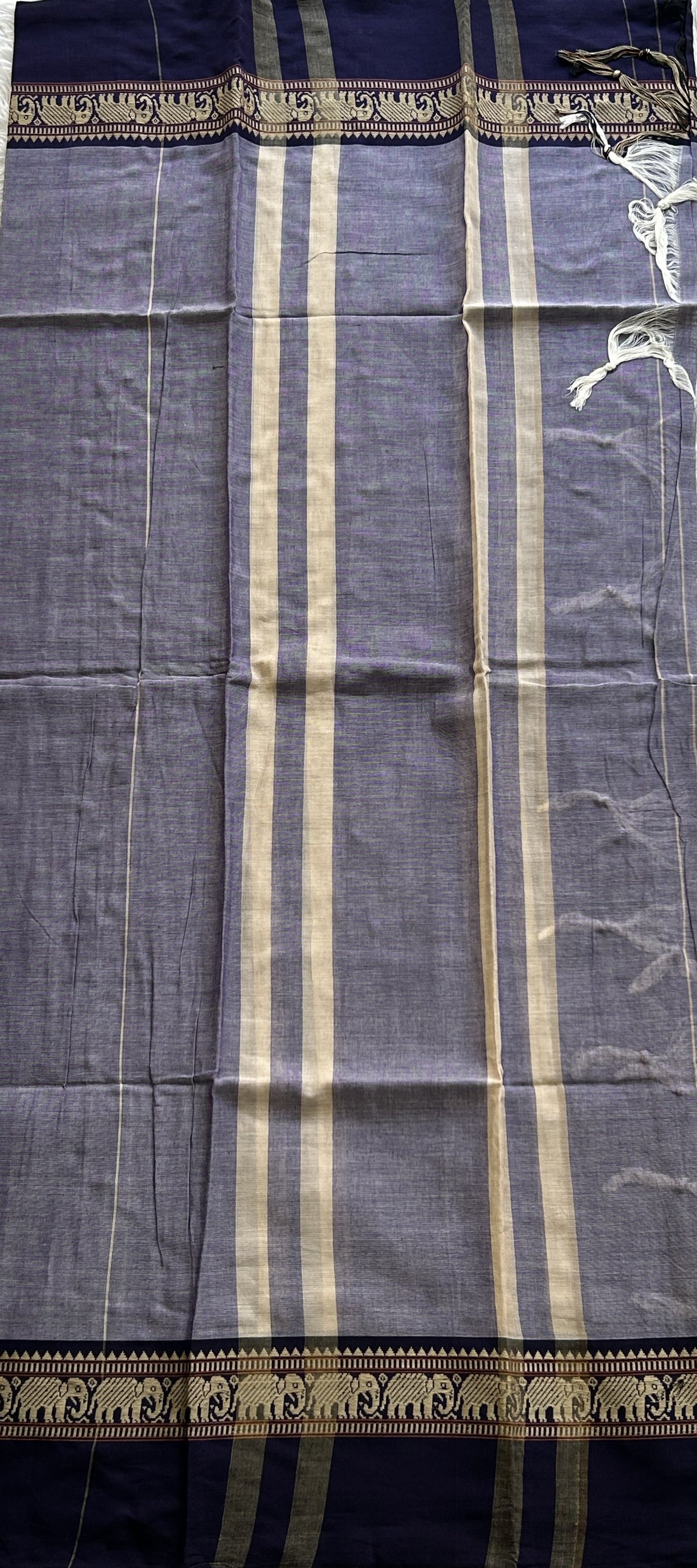 Narayanpet Cotton Dress Material – Light Lavender Heather Color | Handloom Cotton