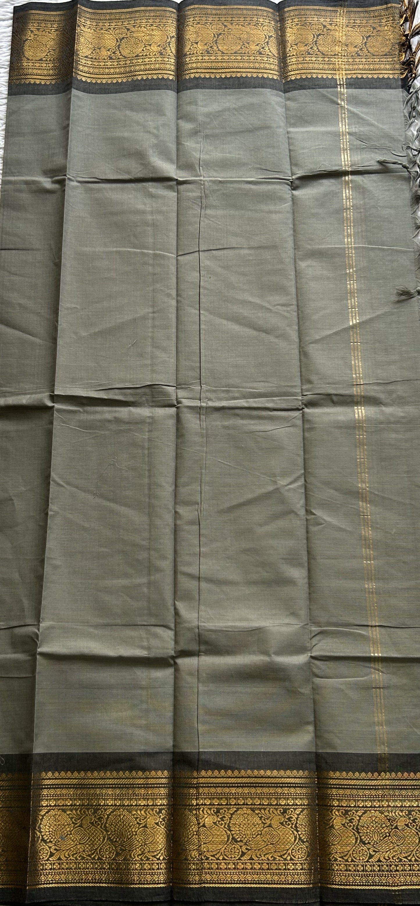 Grey Color Kanchi Cotton Dress Material