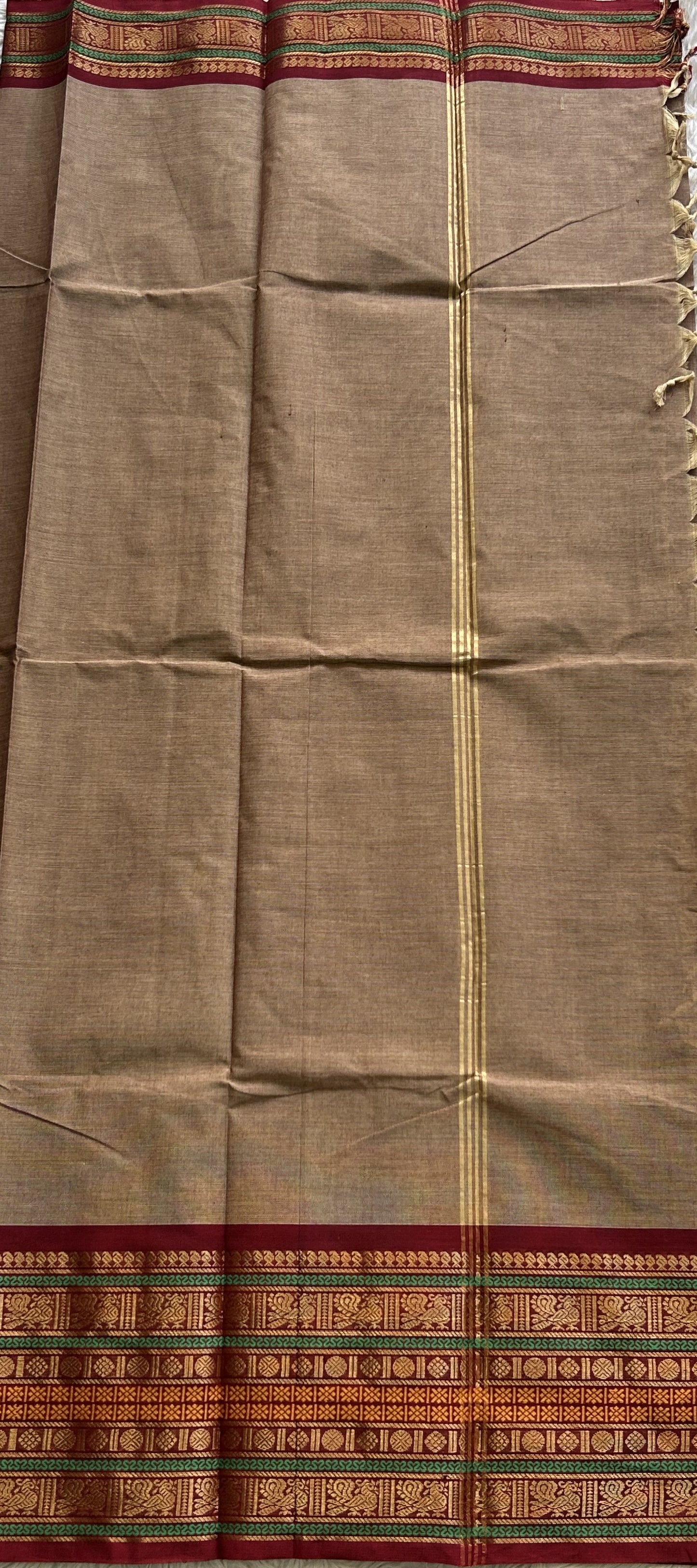 Light Snuff Color Kanchi Cotton Dress Material