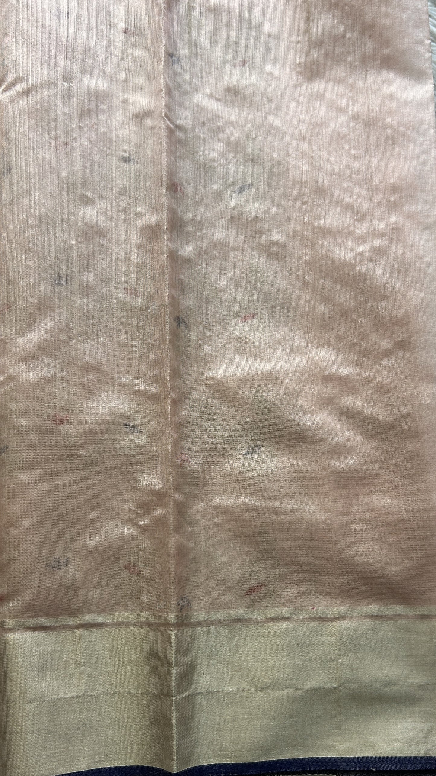 Chanderi Silk Allover Saree Very Light Pink Color Elegantly Paired with a Zari border - Sampradaya Designer Studio