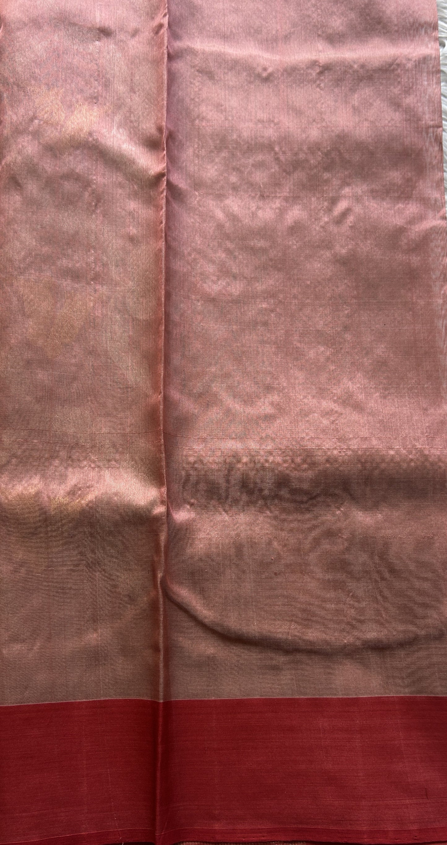 Chanderi Silk Allover Saree Onion Pink Color Elegantly Paired with a Zari border - Sampradaya Designer Studio
