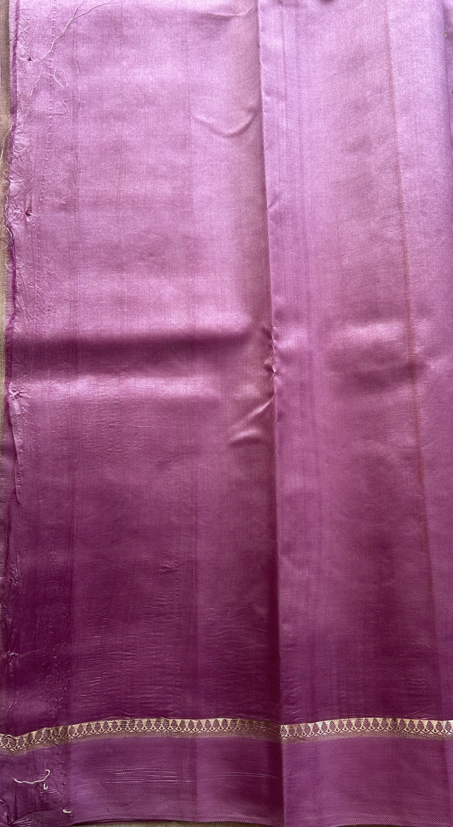 Chiniya Silk Saree Baby Pink Colored Elegantly Paired with a Plain Border. - Sampradaya Designer Studio