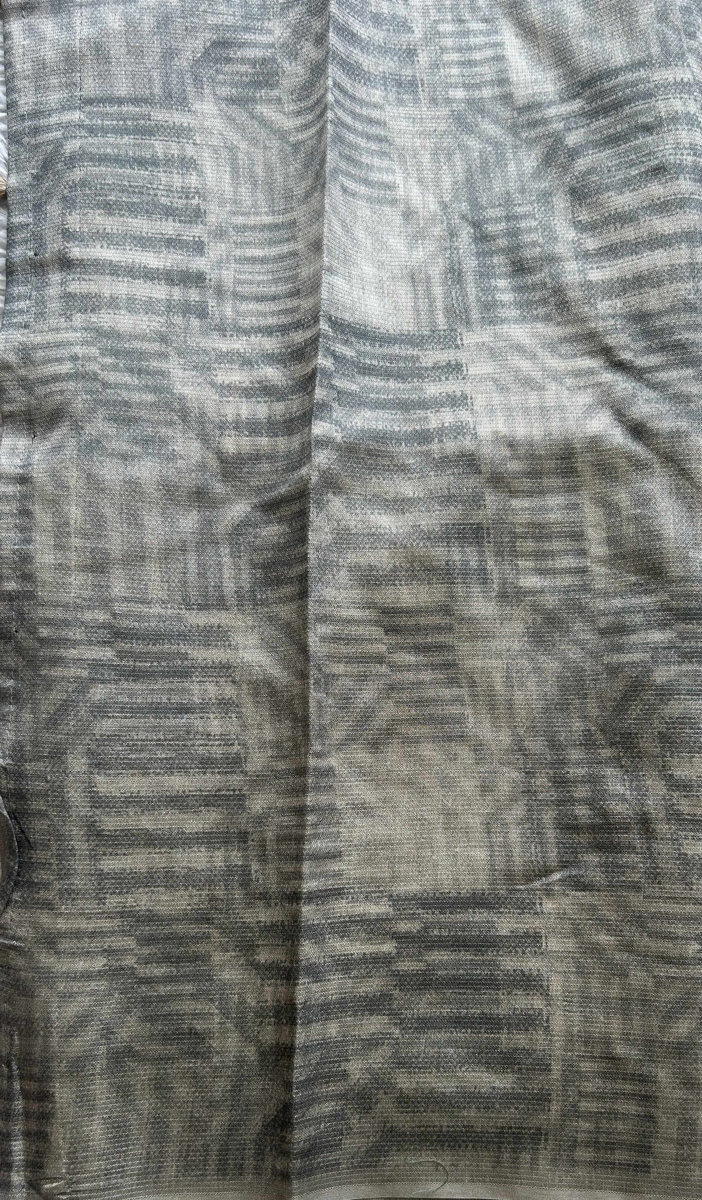 Semi Tussar Saree Beige Colored complemented with a Borderless. - Sampradaya Designer Studio