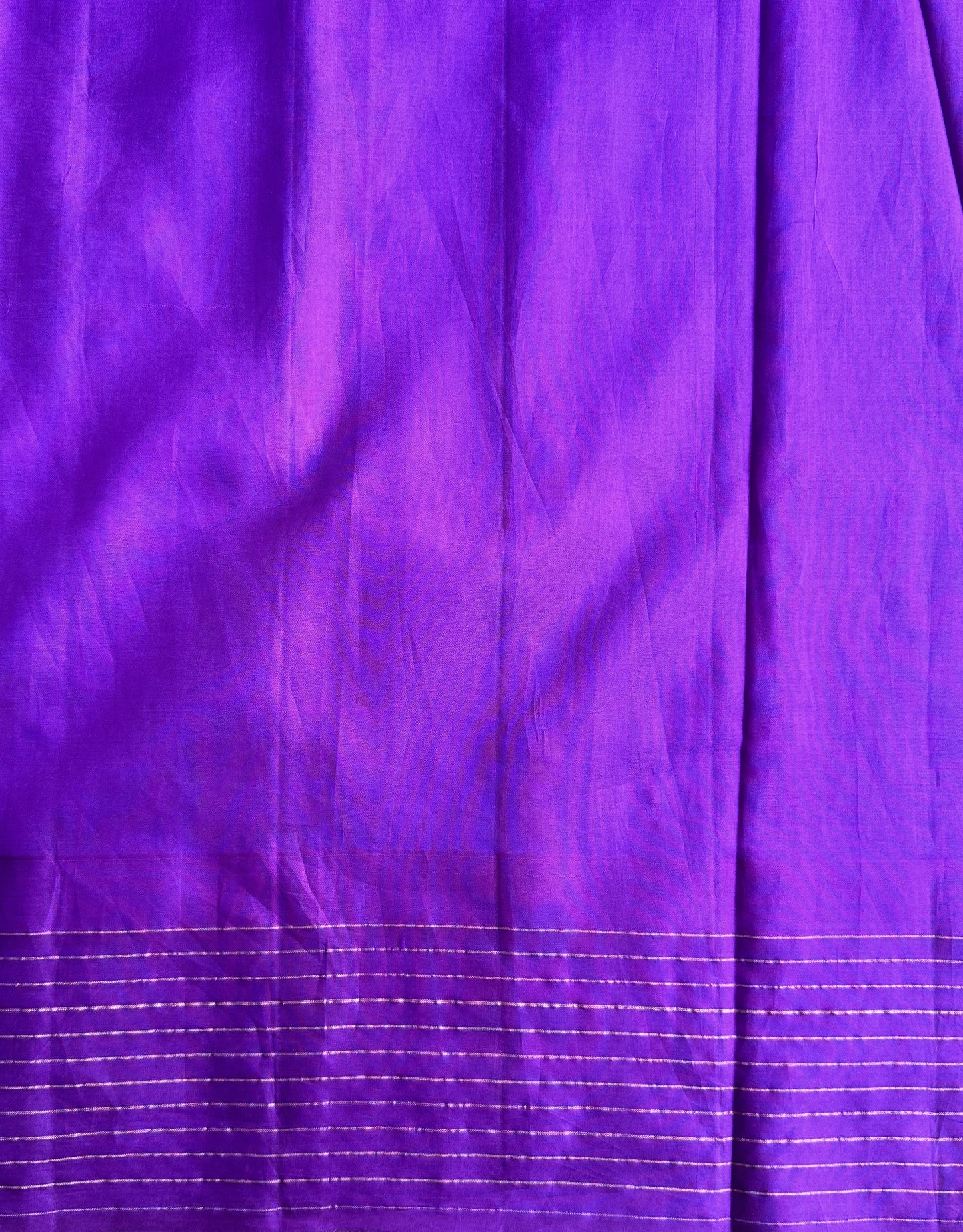 Gadwal Pattu Saree Green colored saree complemented with a Purple Checks border - Sampradaya Designer Studio