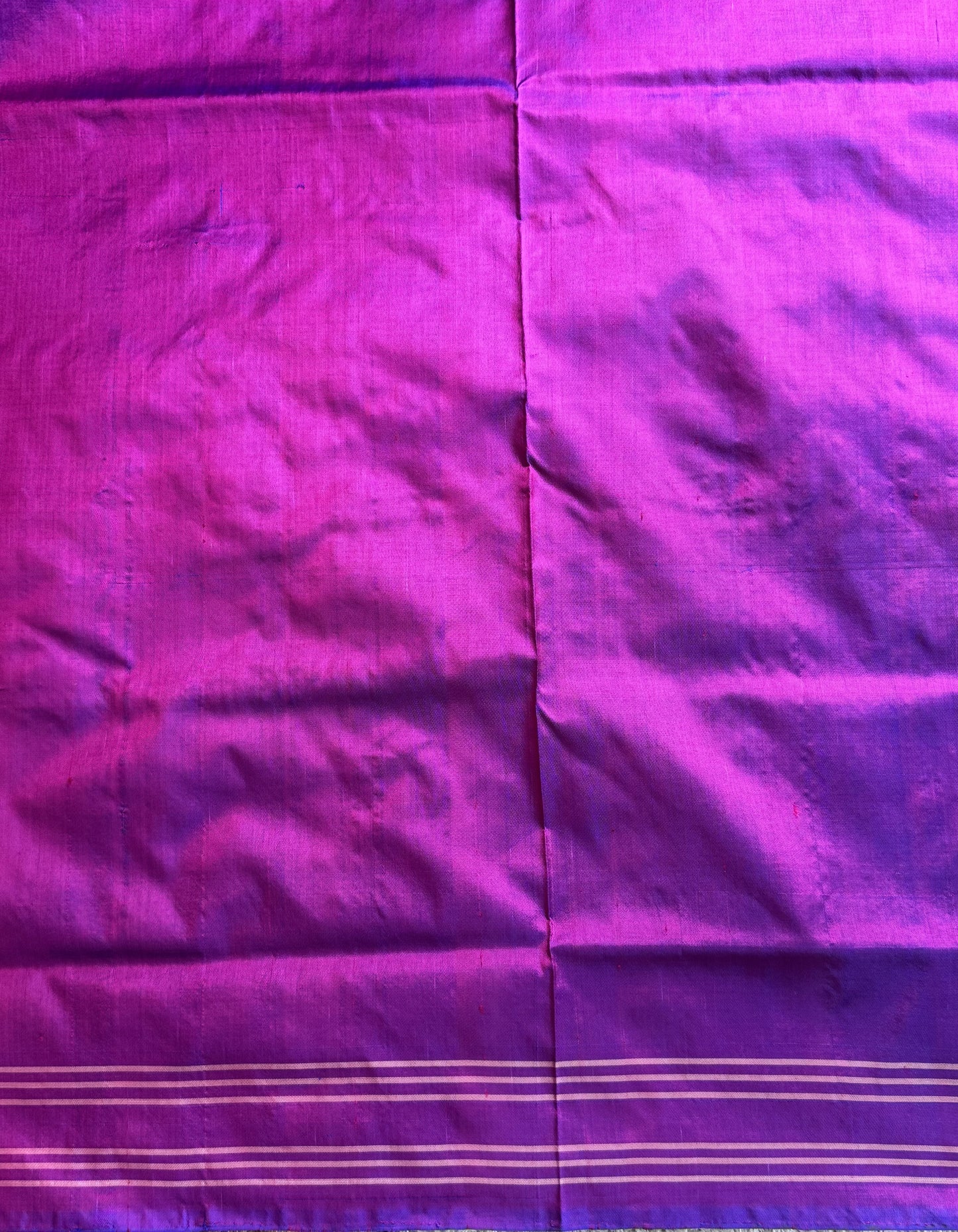 Ikkat Pattu Saree Purple colored complemented with a Patalo border. - Sampradaya Designer Studio
