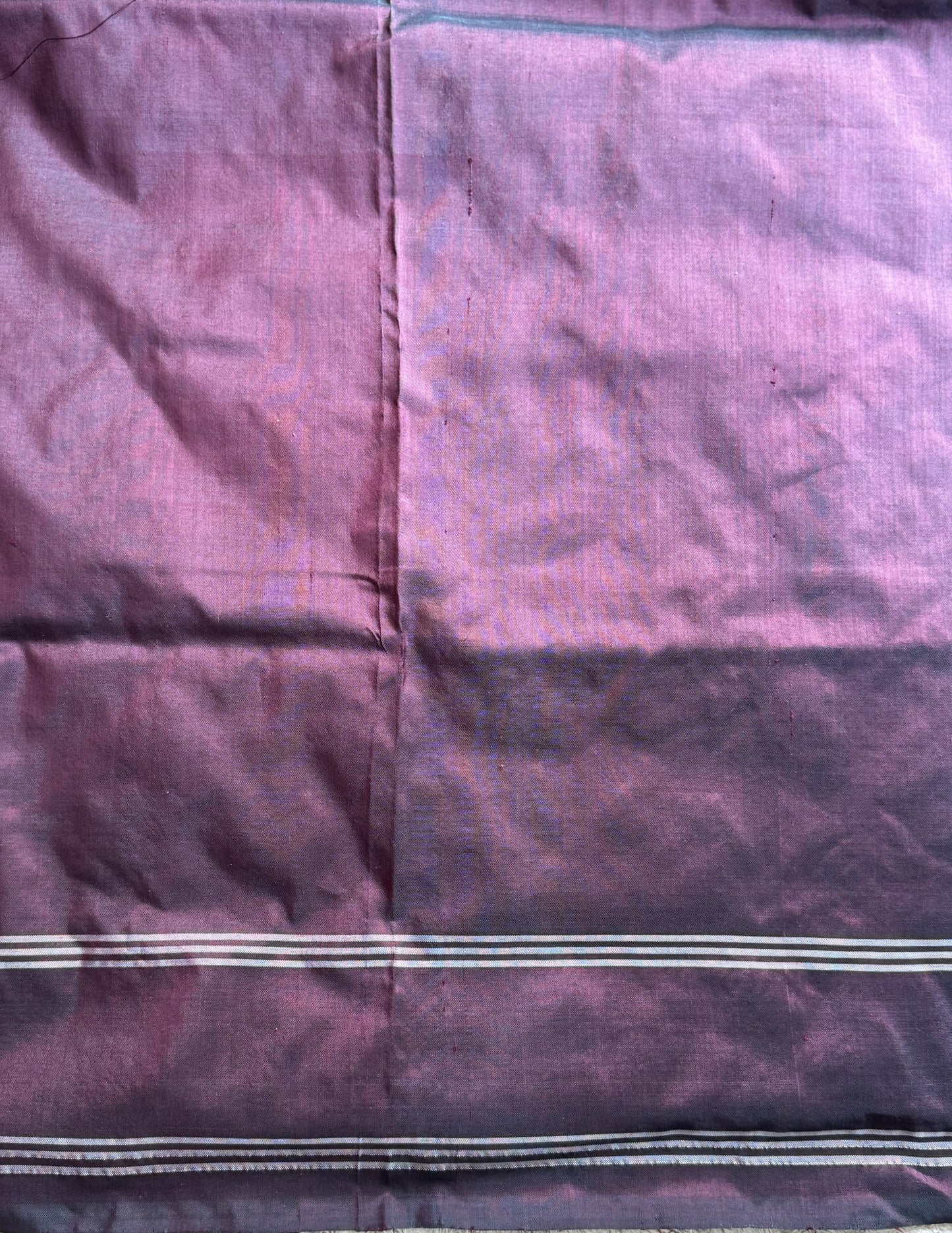 Ikkat Pattu Saree Dark Brown colored complemented with a Patalo border. - Sampradaya Designer Studio