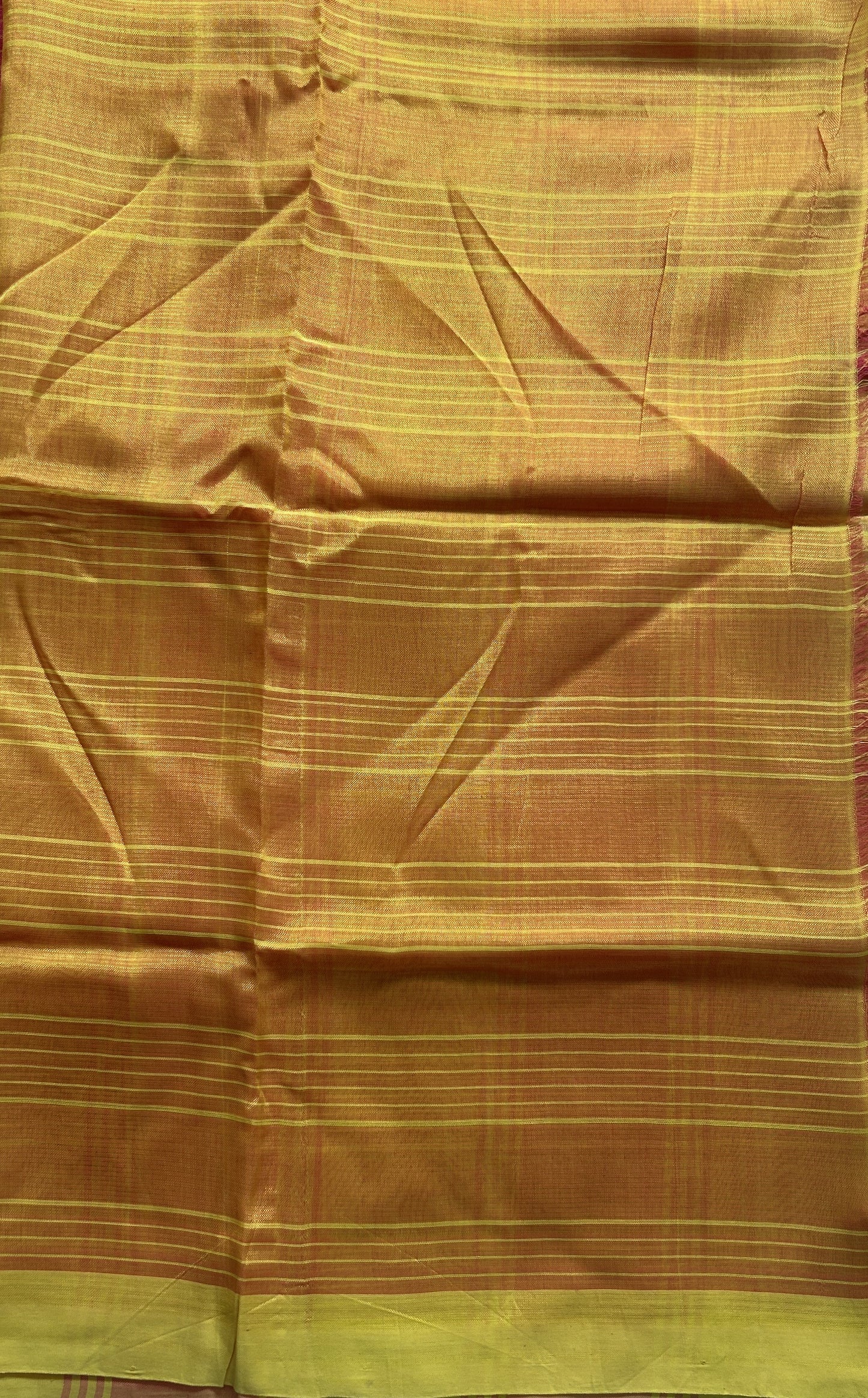 Mangalagiri Plain Pattu Saree Pink colored complemented with a No Border. - Sampradaya Designer Studio