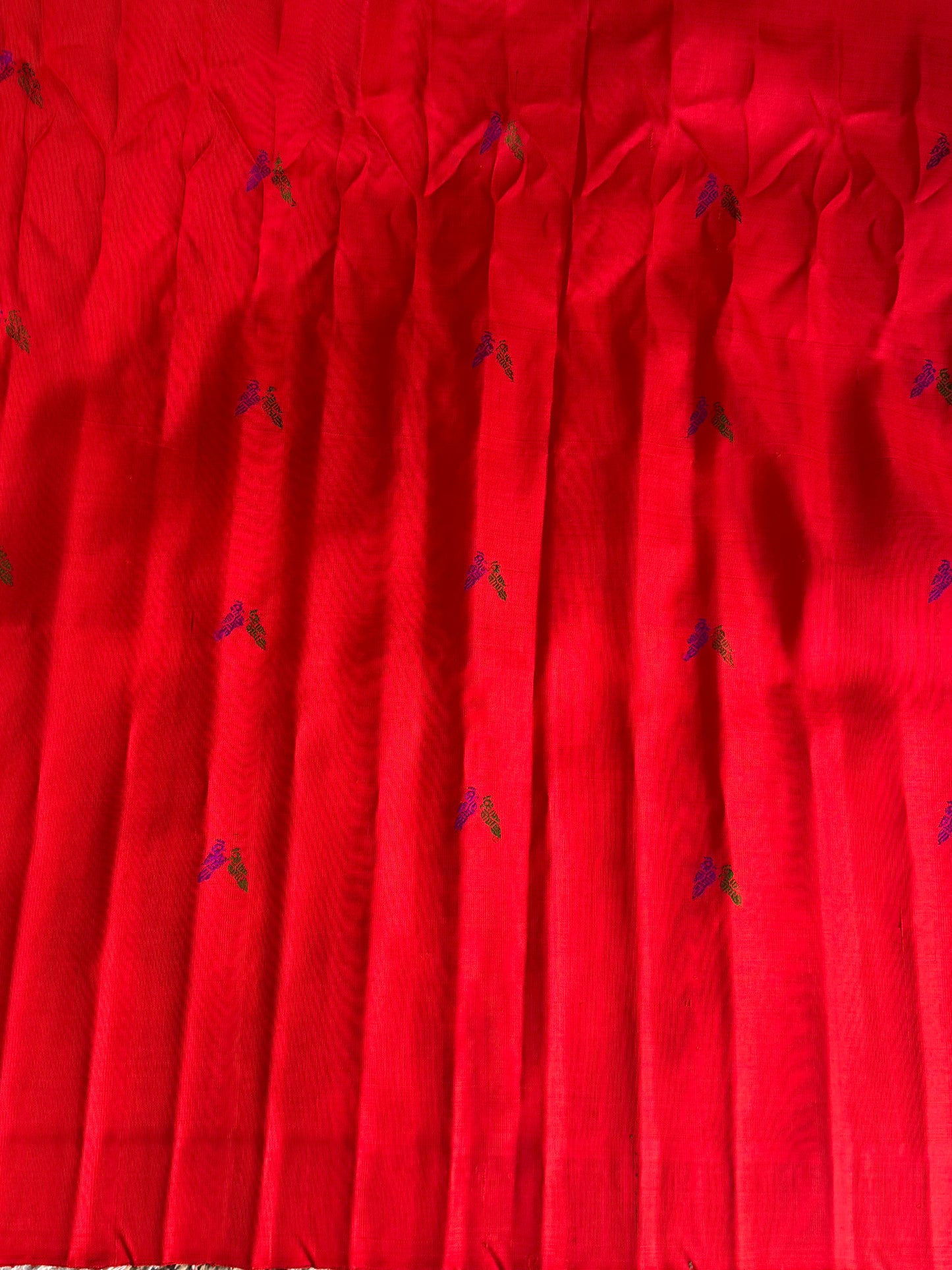 Sea Green Gadwal Silk Saree with Gold Zari Border — Pure Handloom | Silk Mark Certified