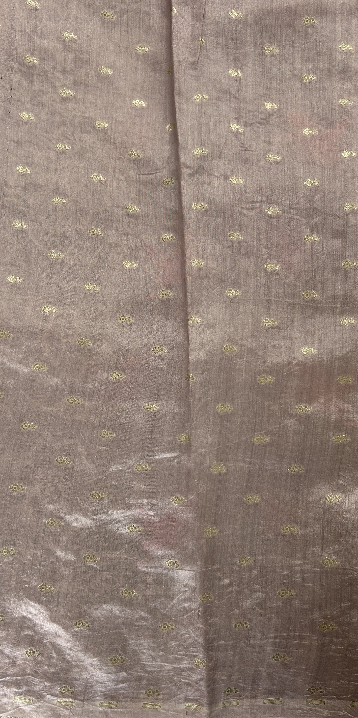 Banarasi Kora Silk Saree Light Green Colored Complemented with a Floral Zari Border. - Sampradaya Designer Studio