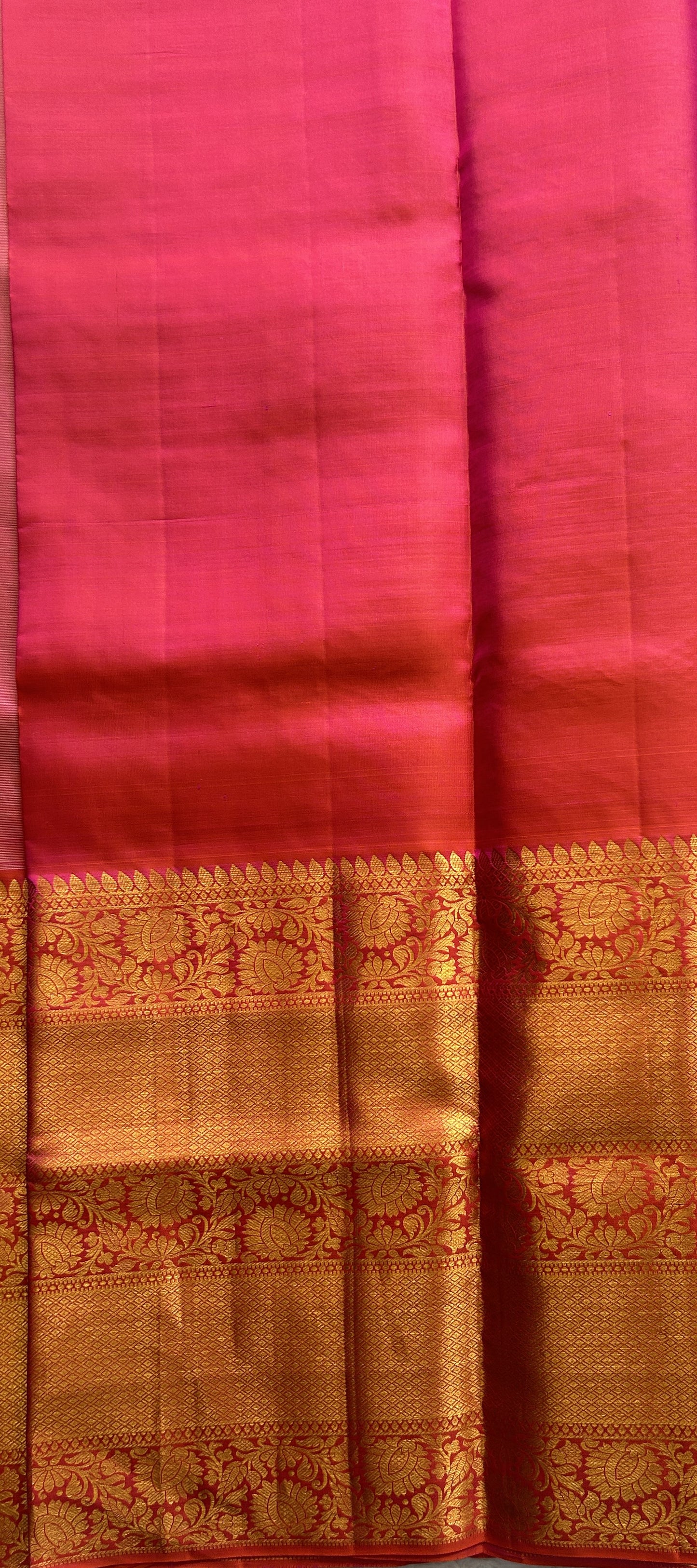 Kanjivaram Bridal Silk Saree Cream colored complemented with a Zari border - Sampradaya Designer Studio