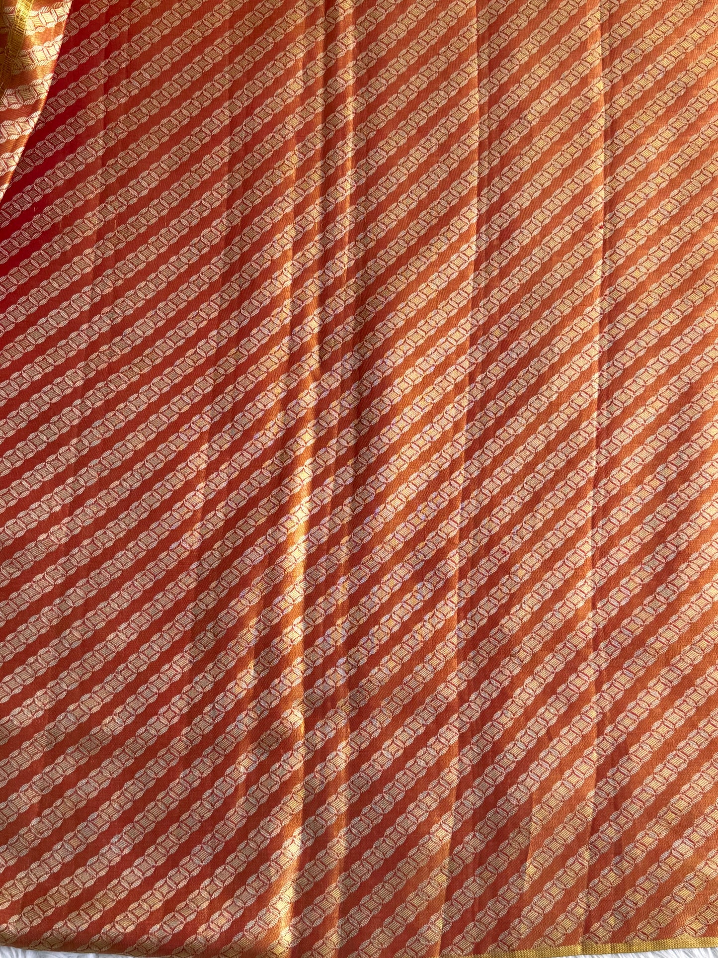 Gold Kanjivaram Bridal Silk Saree With Gold Zari Border | Handloom | Silk Mark Certified - Sampradaya Designer Studio