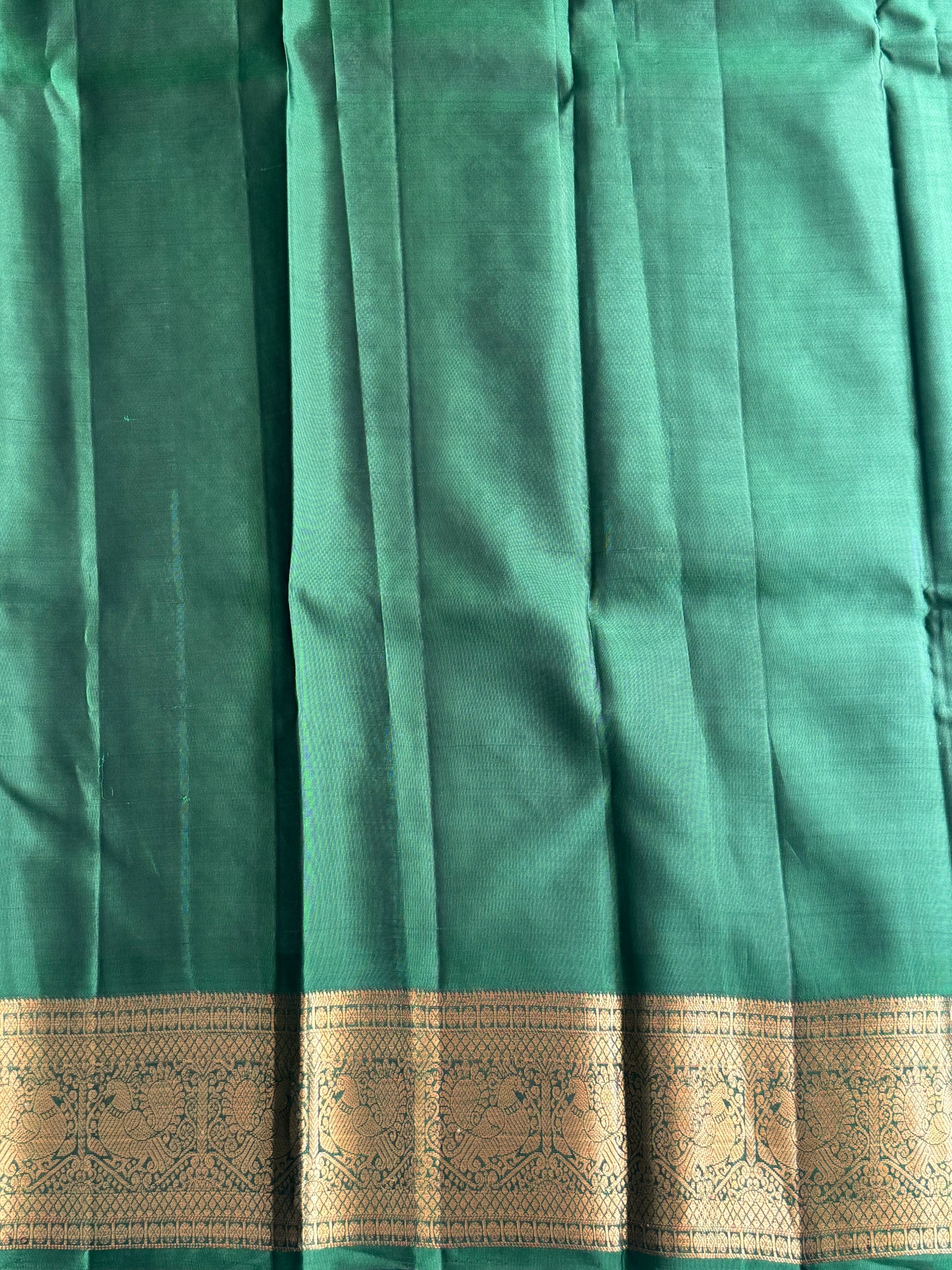 Orange Pure Kanjivaram Silk Saree | Weaving Border With All- Over Tree Motif | Handloom | Silk Mark Certified