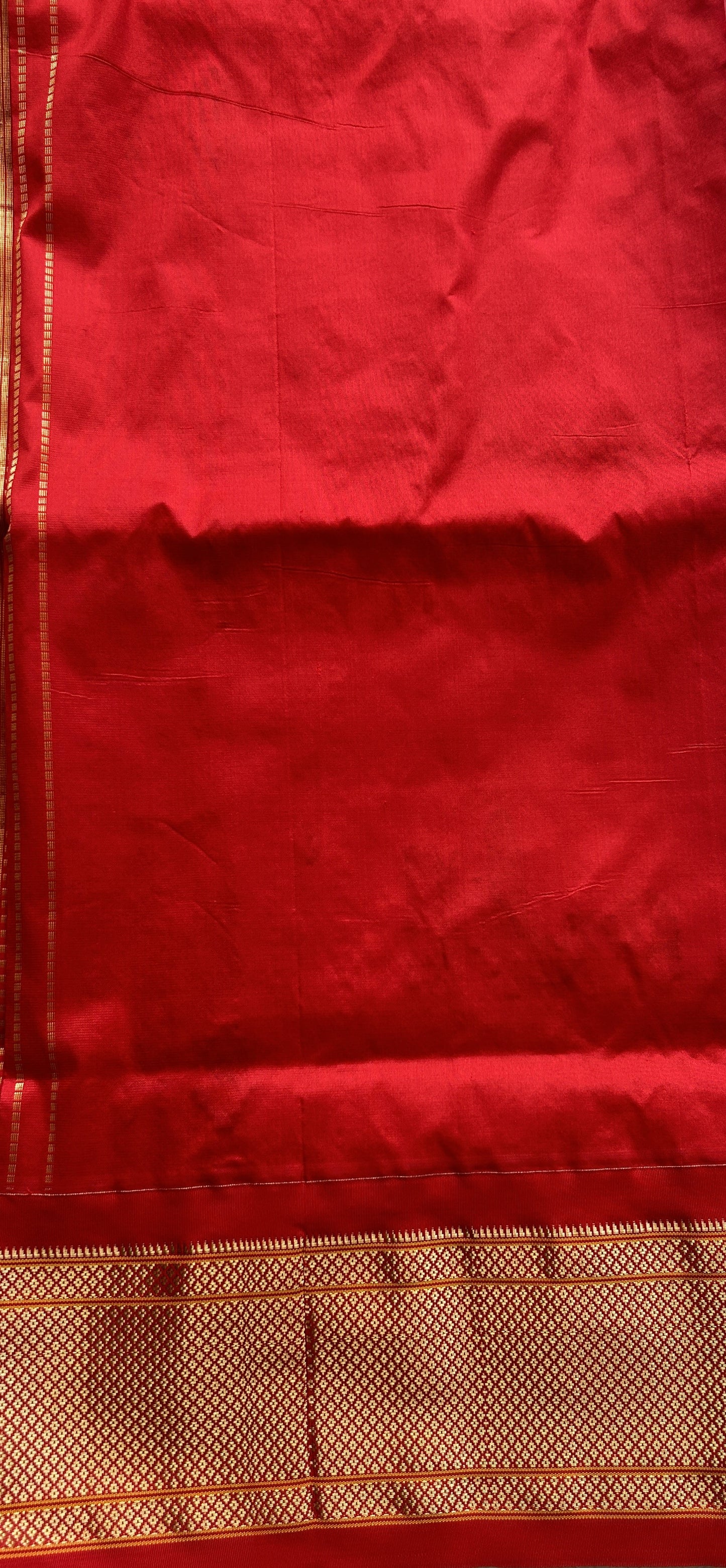 Narayanpet Silk Saree Sky Blue Colored Complemented with a Zari Border. - Sampradaya Designer Studio