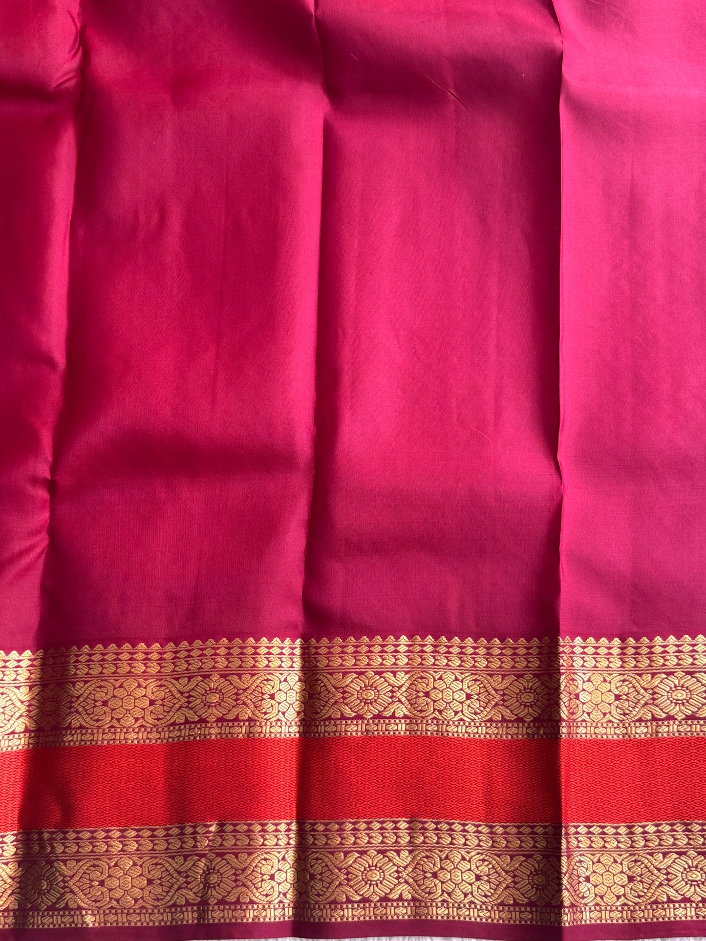 Pure Kanjivaram Silk Saree | Cream With Gold Zari Border | Handloom | Silk Mark Certified
