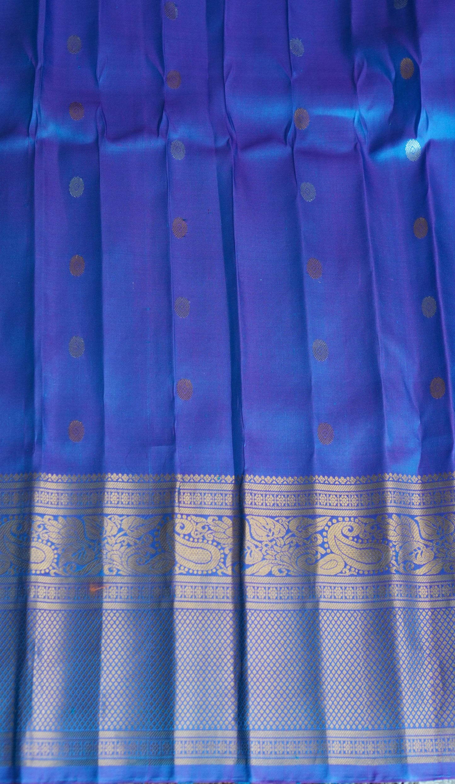 Gadwal Silk Saree Sea Green Colored Complemented With a Zari Border - Sampradaya Designer Studio