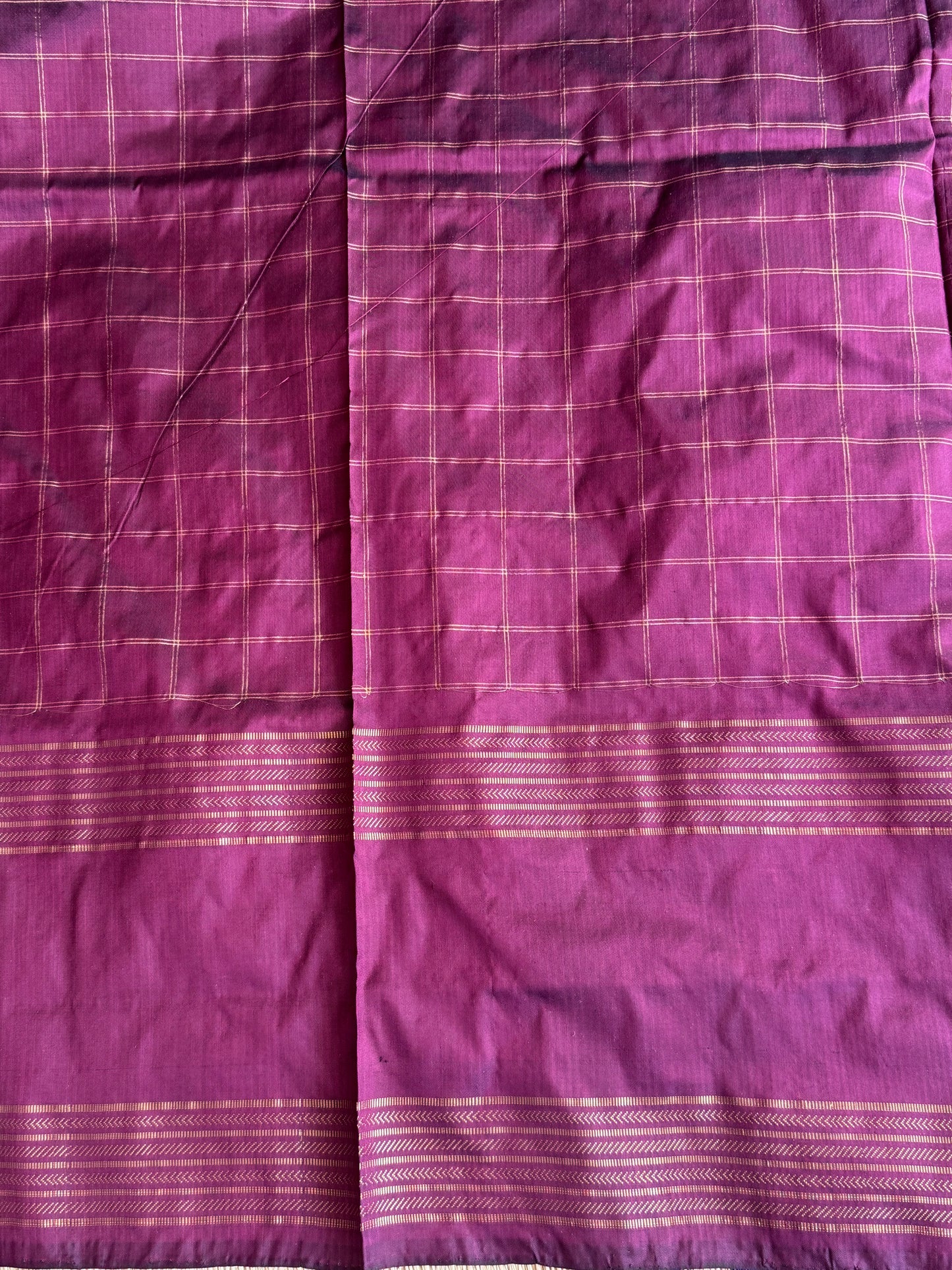 Lavender Pochampally Ikkat Silk Saree with Zari Border | Pure Handloom, Silk Mark Certified