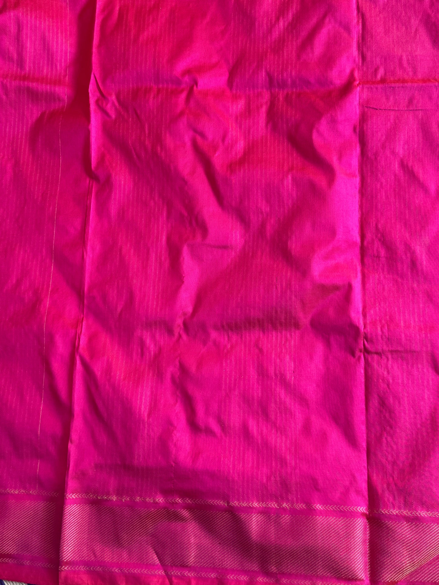 Pink Pochampally Ikkat Silk Saree with Zari Border | Pure Handloom, Silk Mark Certified