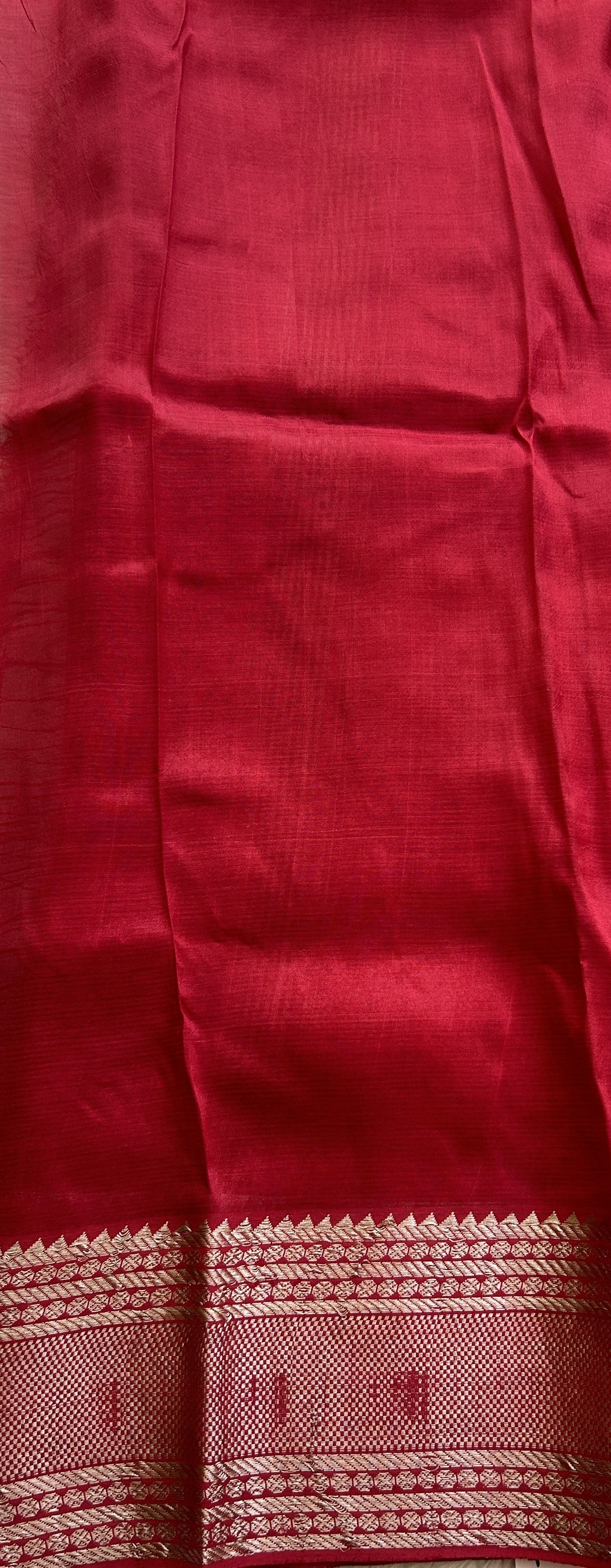 Mangalagiri Pattu Shibori Saree Multi colored complemented with a Maroon Color Zari Border - Sampradaya Designer Studio