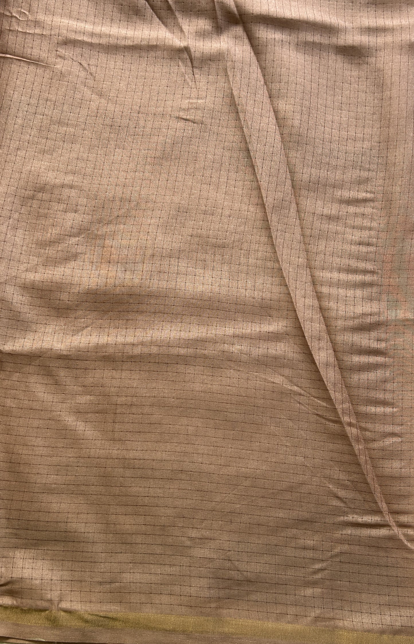 Semi Tussar Saree Rose Wood Colored complemented with a Borderless. - Sampradaya Designer Studio