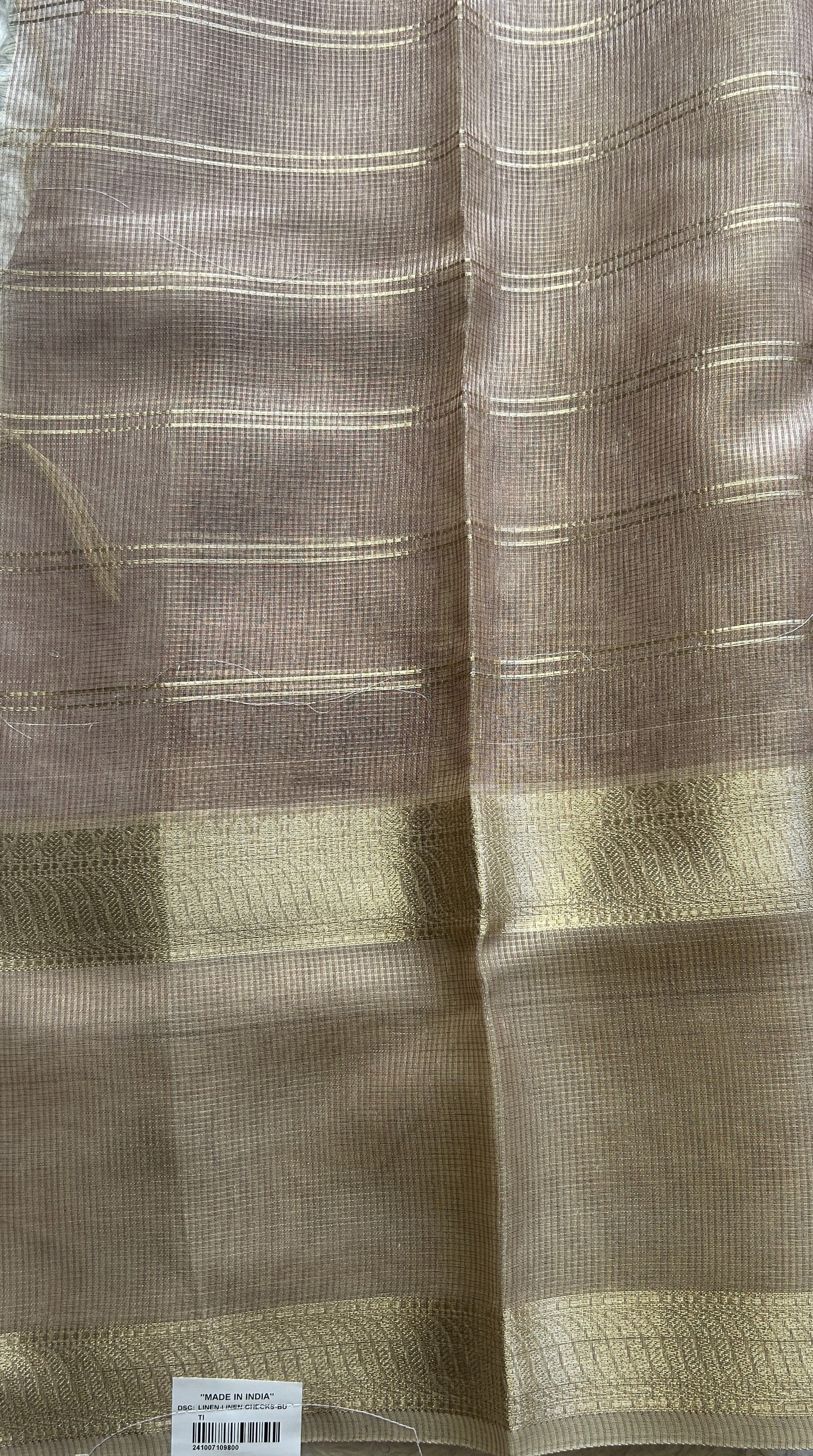 Tissue Silk kota Saree Light Onion Pink colored Complemented with a Buti Border. - Sampradaya Designer Studio