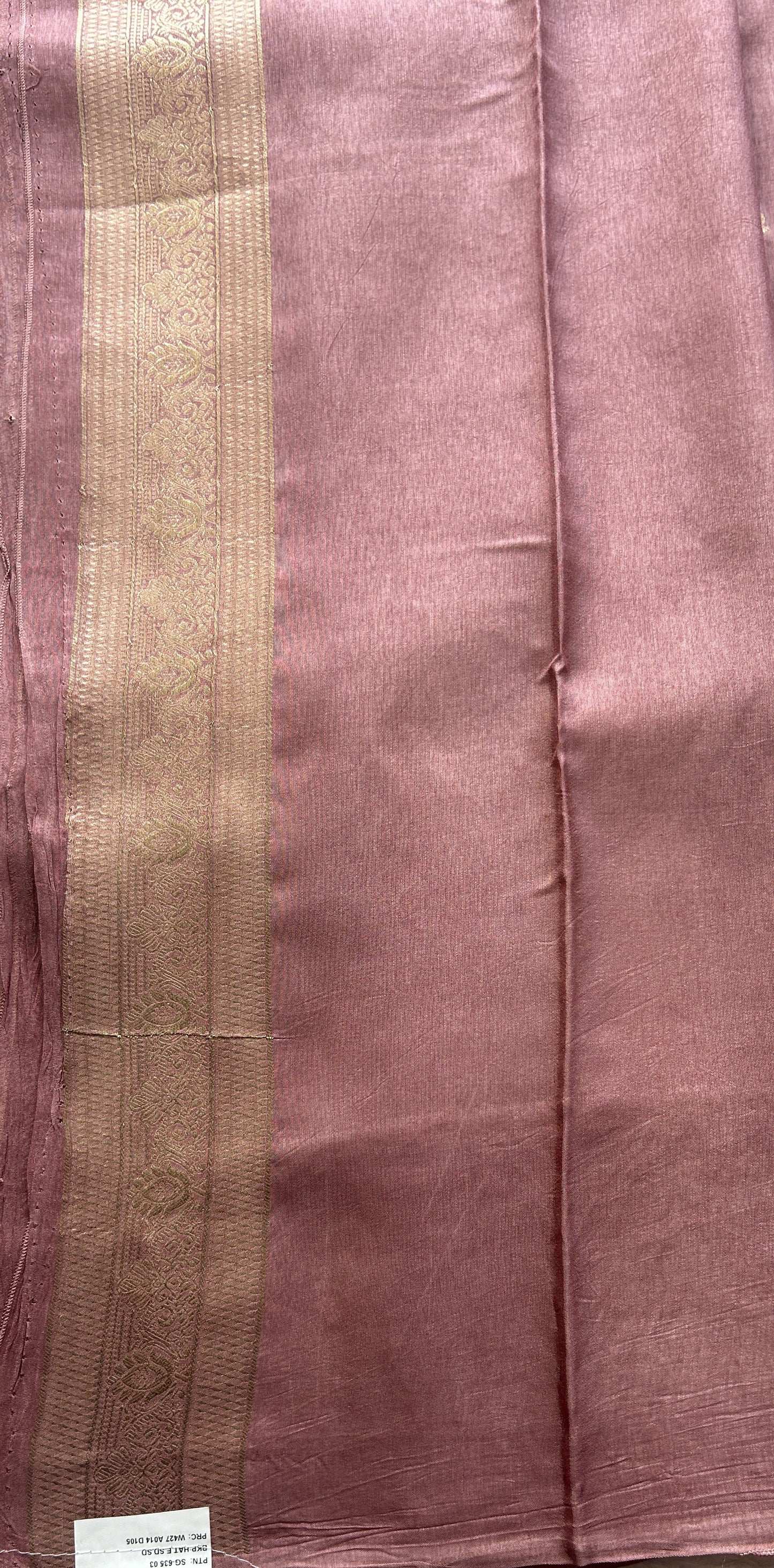 Mona Silk Saree Onion Pink Colored Complemented with a Mashrur Border. - Sampradaya Designer Studio
