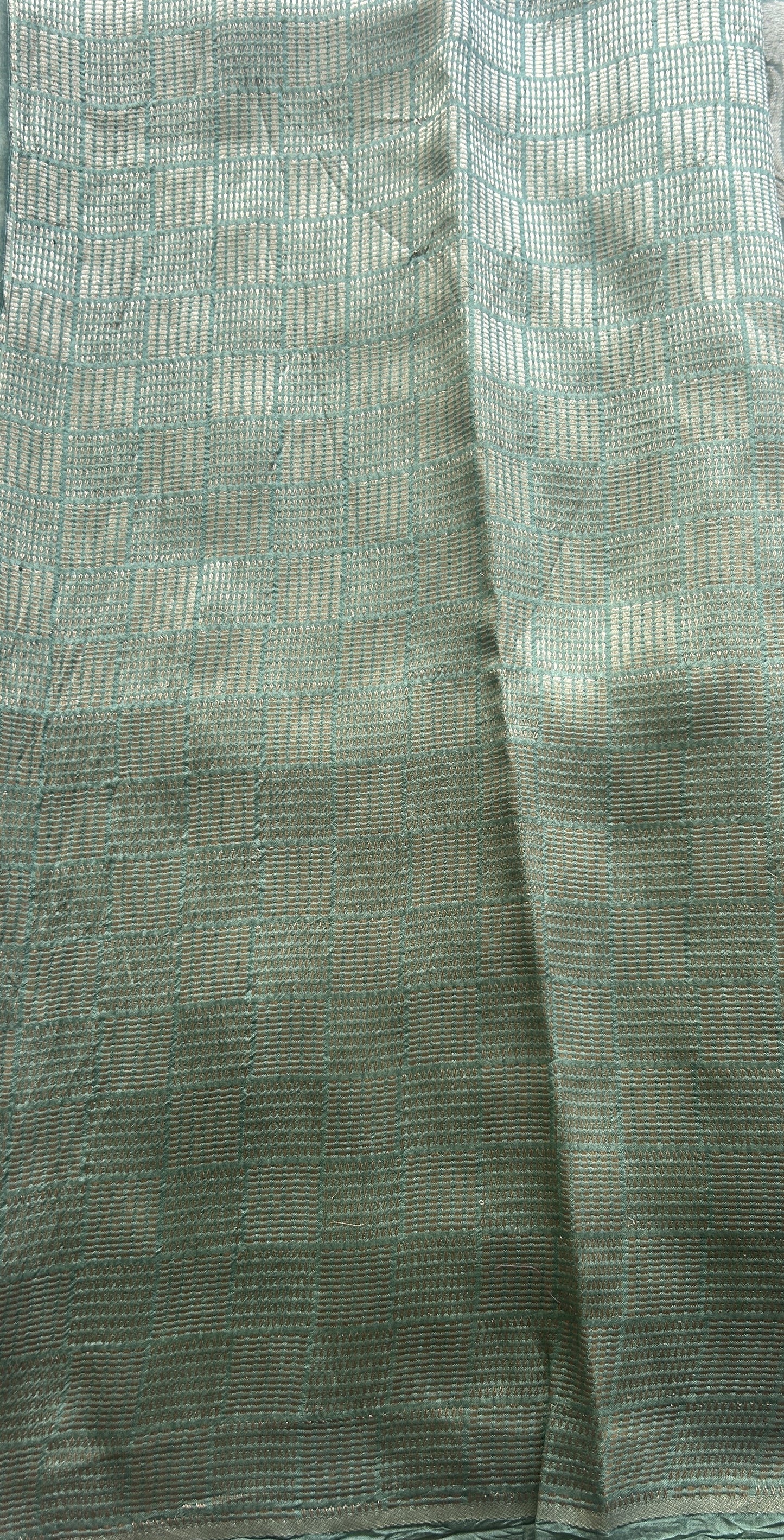 Banarasi Tissue Kora Saree Light Blue Colored Complemented with a Zari Border. - Sampradaya Designer Studio