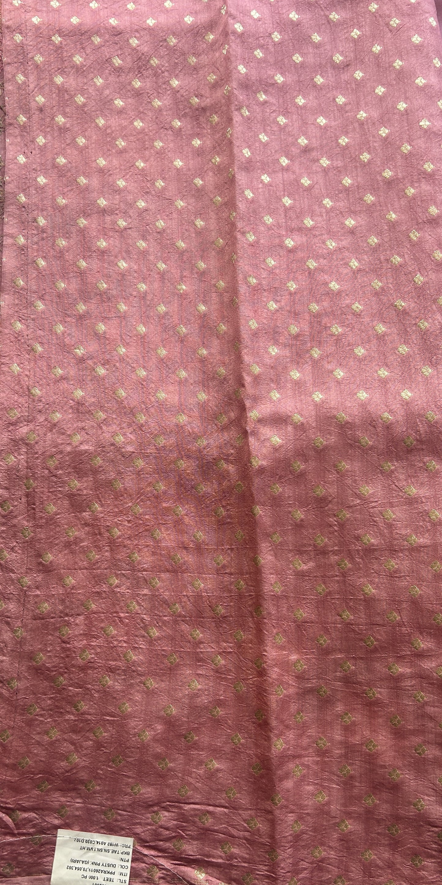 Banarasi Tissue Kora Saree Light Pink Colored Complemented with a Scallop Border. - Sampradaya Designer Studio